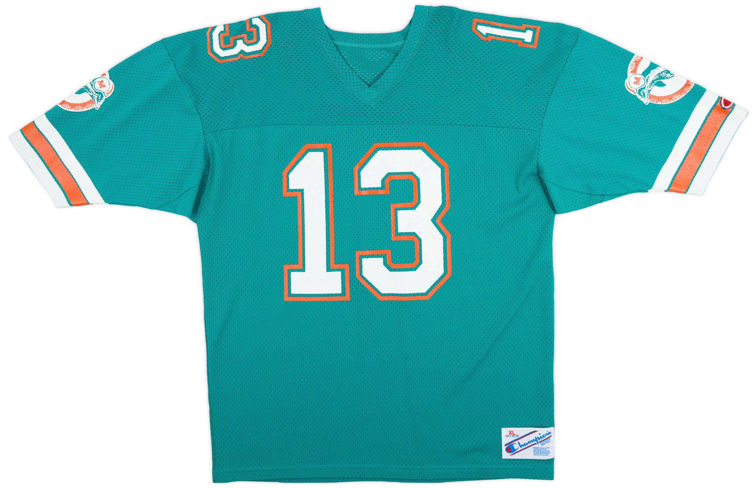 1987-89 Miami Dolphins Marino #13 Champion Home Jersey (Excellent) XL