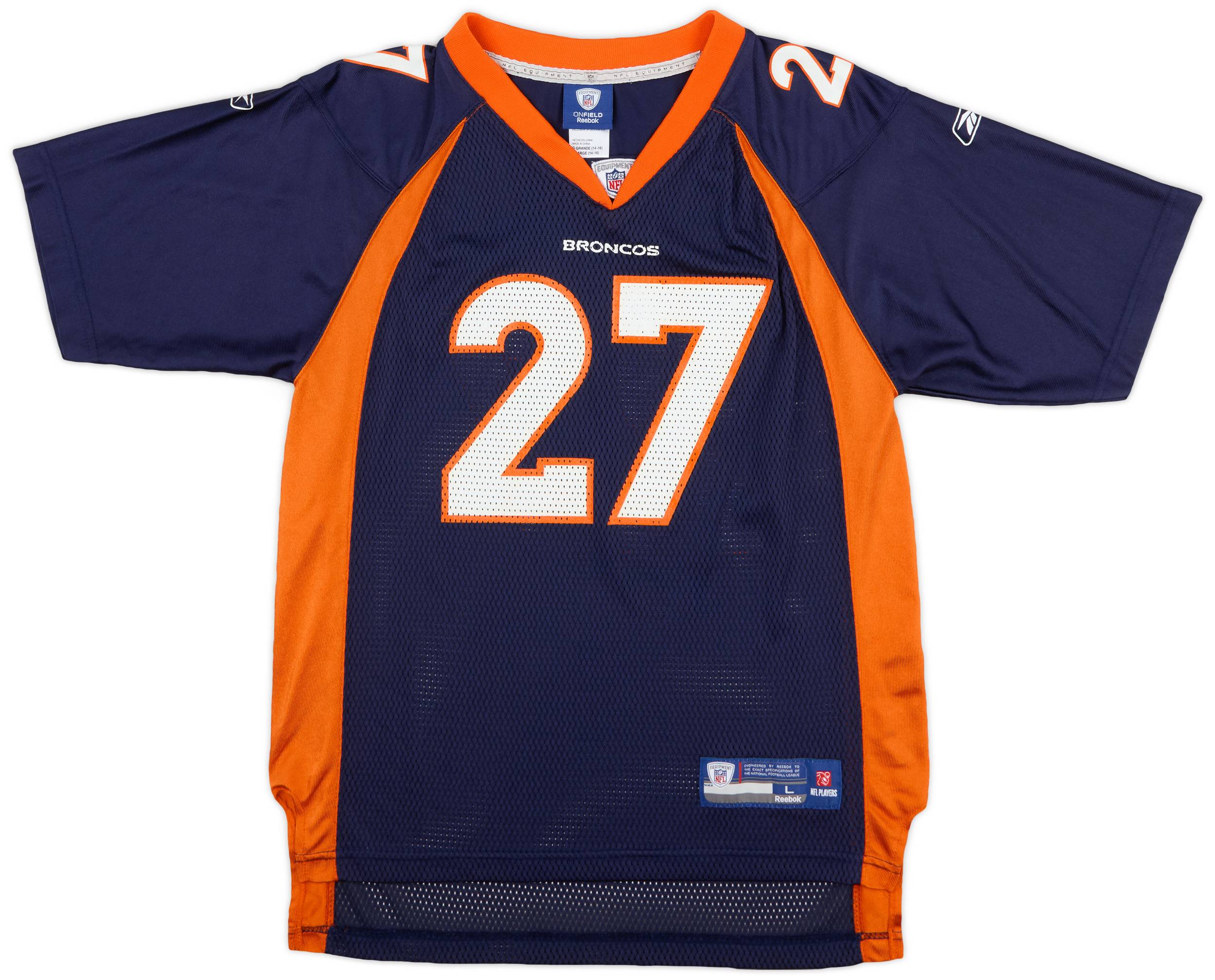 2009-11 Denver Broncos Moreno #27 Reebok On Field Home Jersey (Excellent) L.Kids