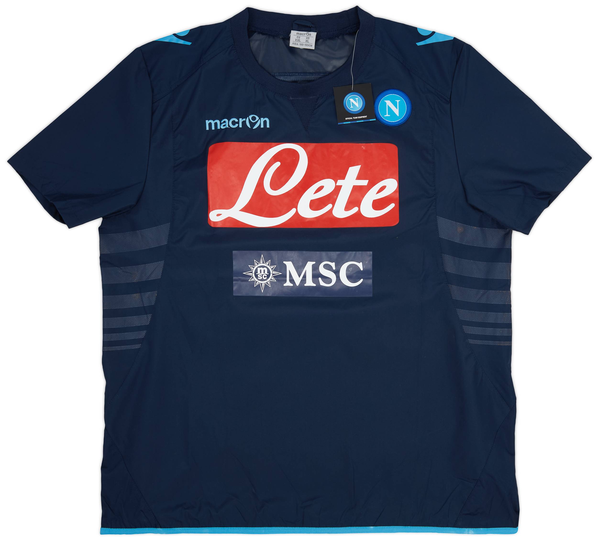 2013-14 Napoli Macron Waterproof Training Shirt - 7/10 - (XXL)