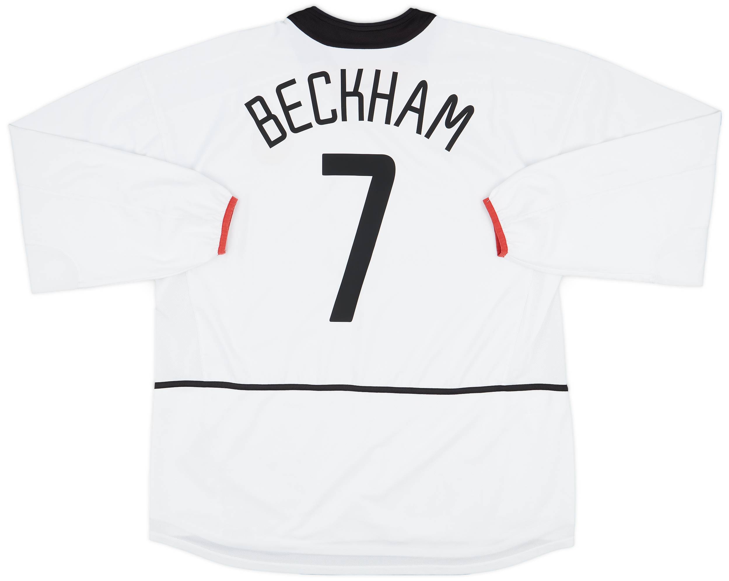 【正規02-03 ManchesterU Away L/S Beckham#7】 2002-03 Manchester United Away L/S Shirt Beckham #7 - 9/10
