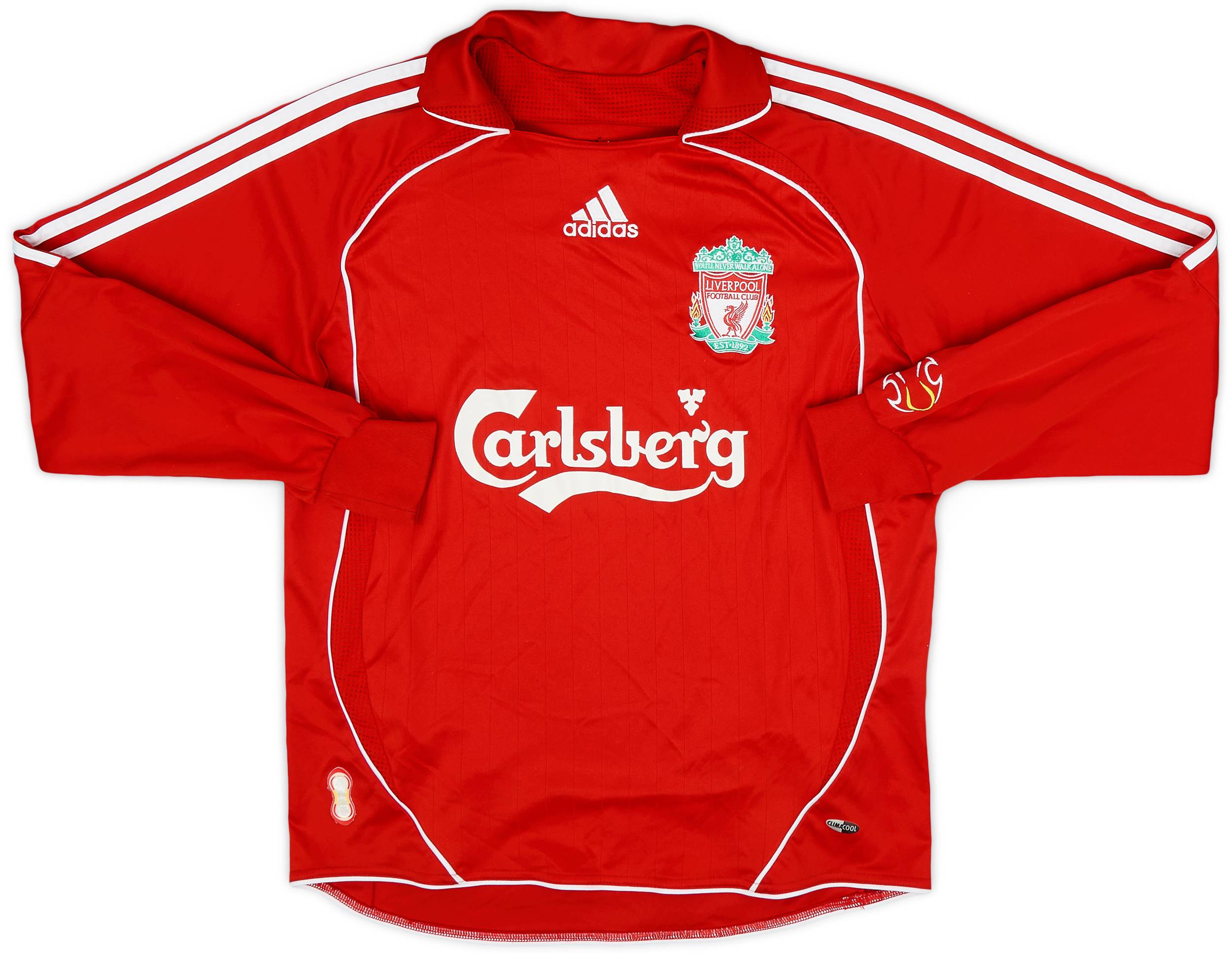 2006-08 Liverpool Home L/S Shirt - 8/10 - (L.Boys)