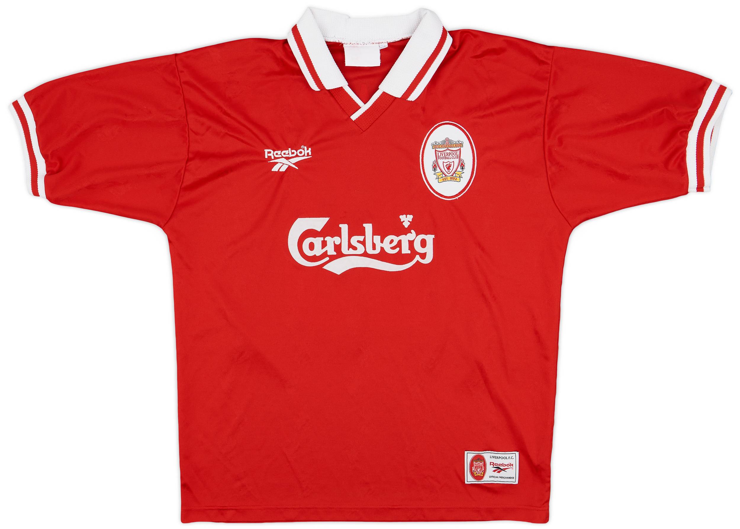 1996-98 Liverpool Home Shirt Carragher #23 - 8/10 - (L)