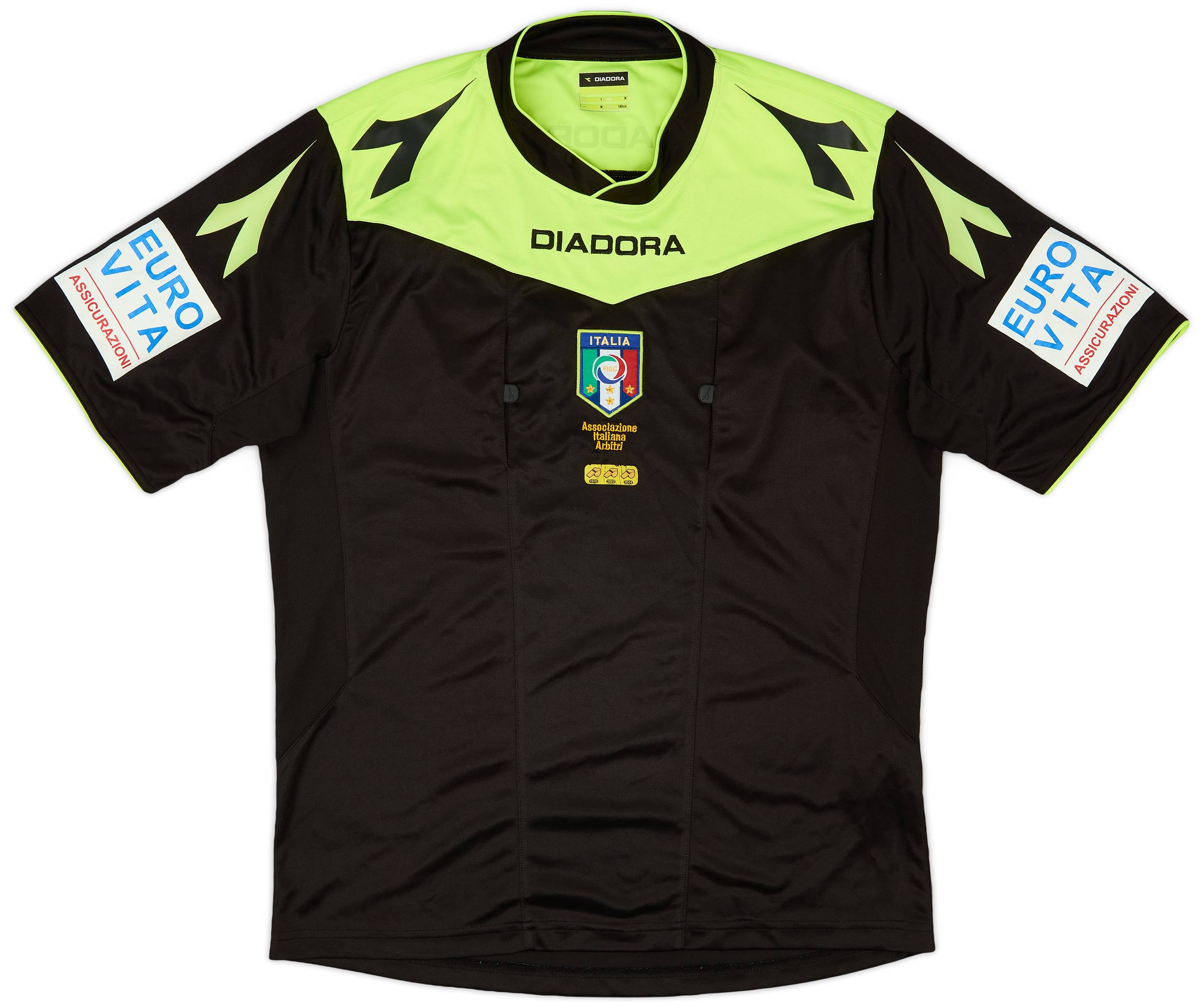2014 15 Italy Diadora Referee Shirt 8 10 M