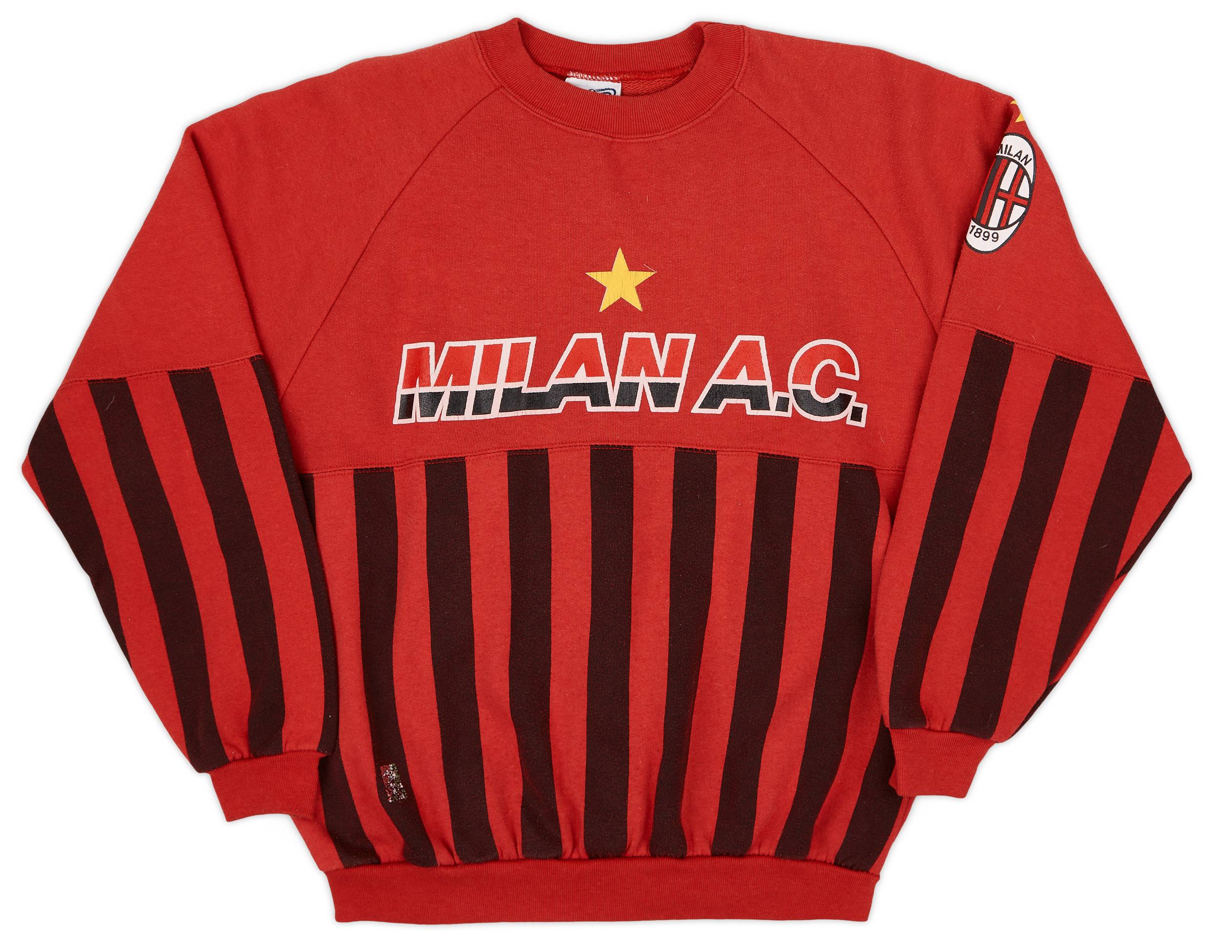 1990-91 AC Milan Le Felpe Dei Grandi Club Sweat Top - 8/10 - (M)