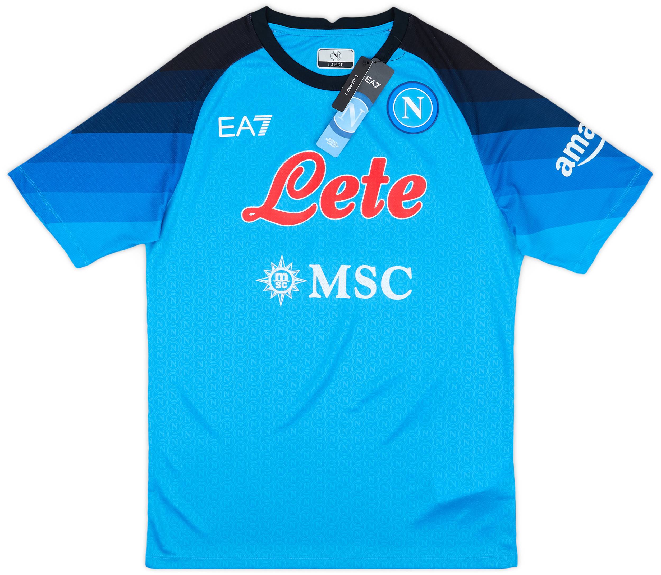 2022-23 Napoli Authentic Home Shirt Kvaratskhelia #77