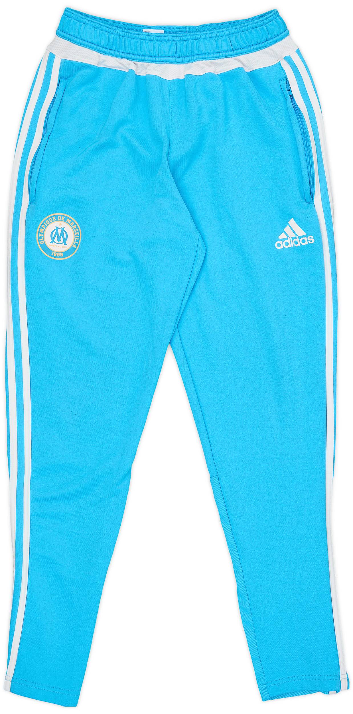 2015-16 Olympique Marseille adidas Track Pants/Bottoms - 6/10 - (S)