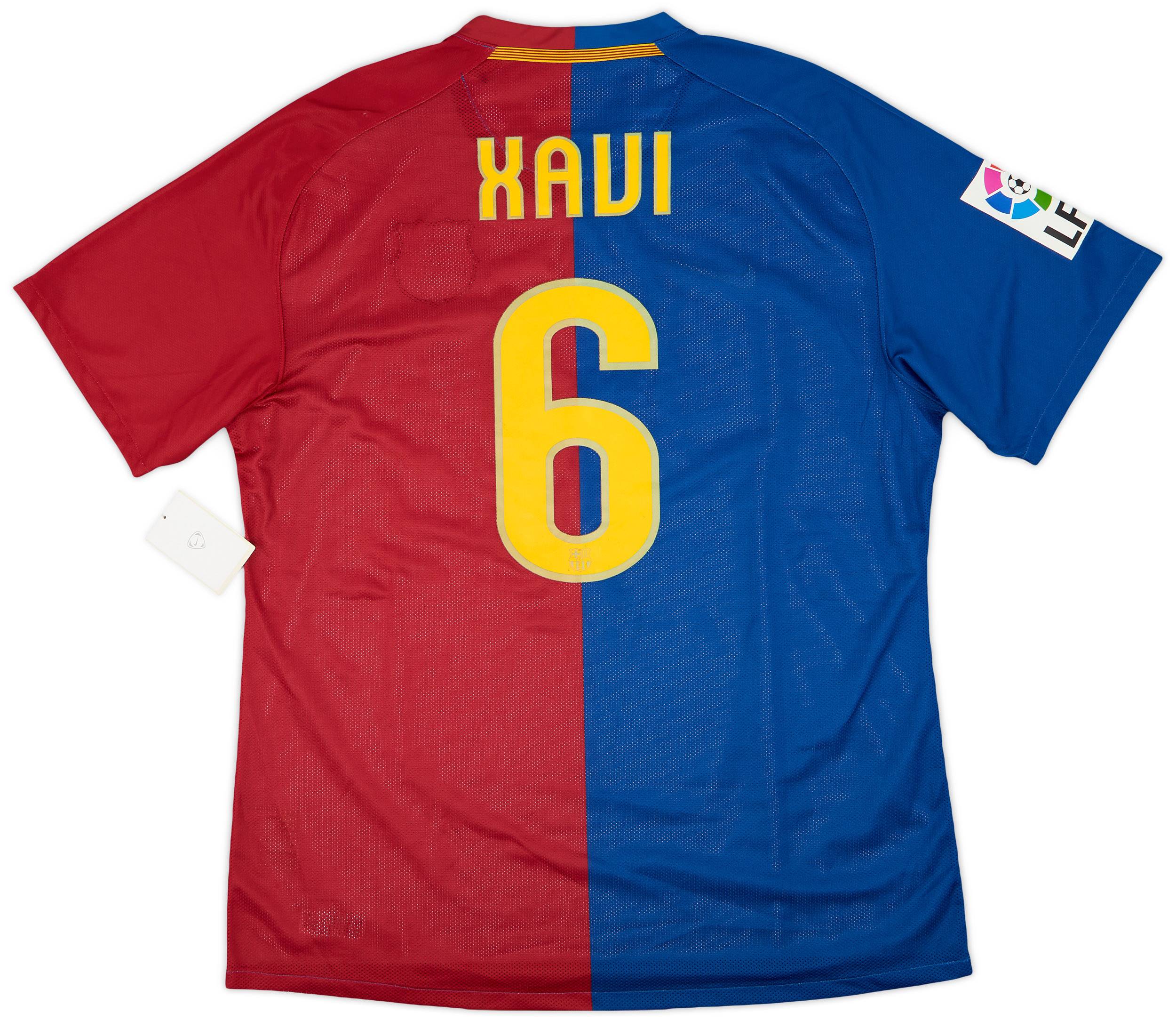 2008-09 Barcelona Player Issue Home Shirt Xavi #6 (XL)