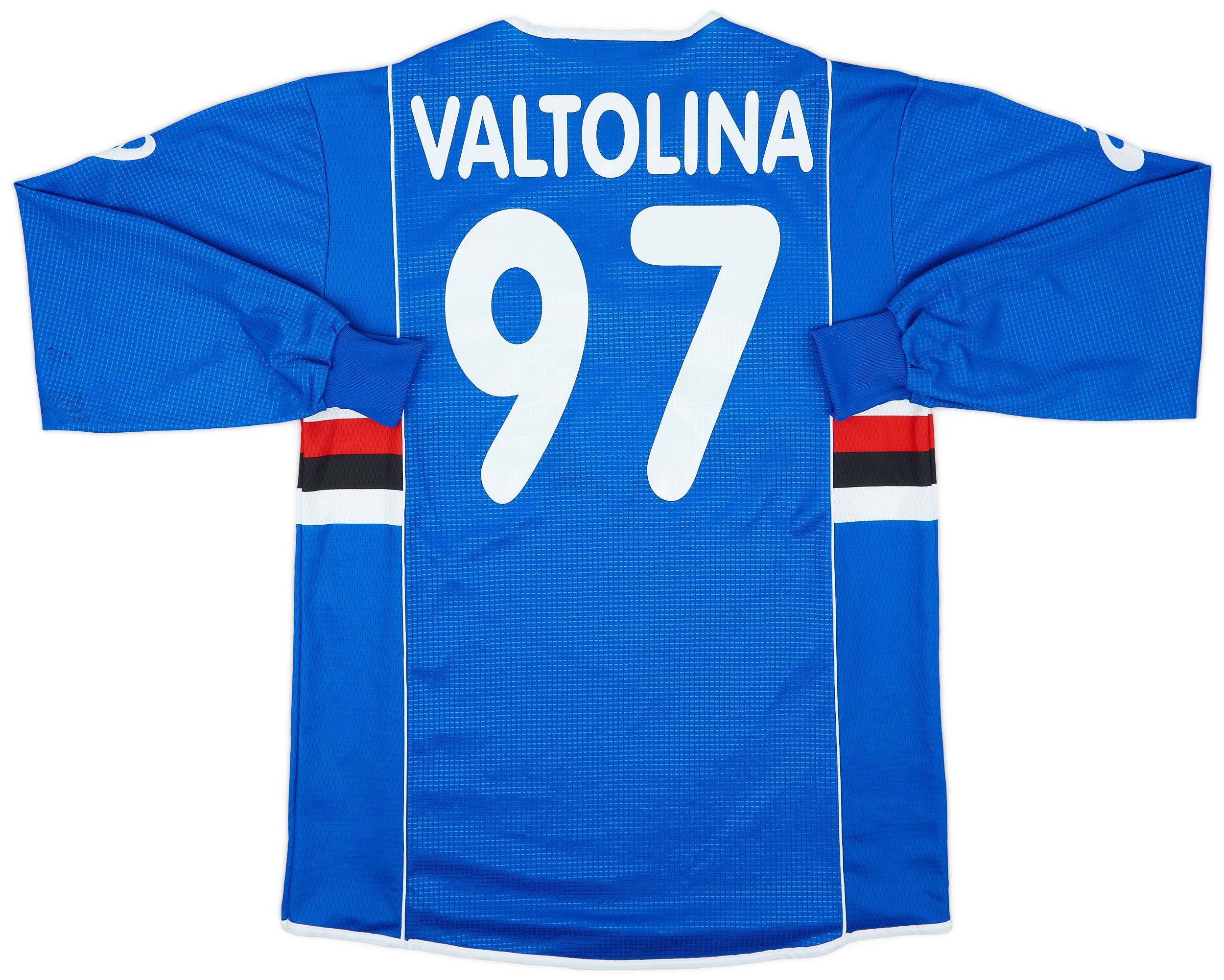 2002-03 Sampdoria Home L/S Shirt Valtolina #97 - 8/10 - (XL)