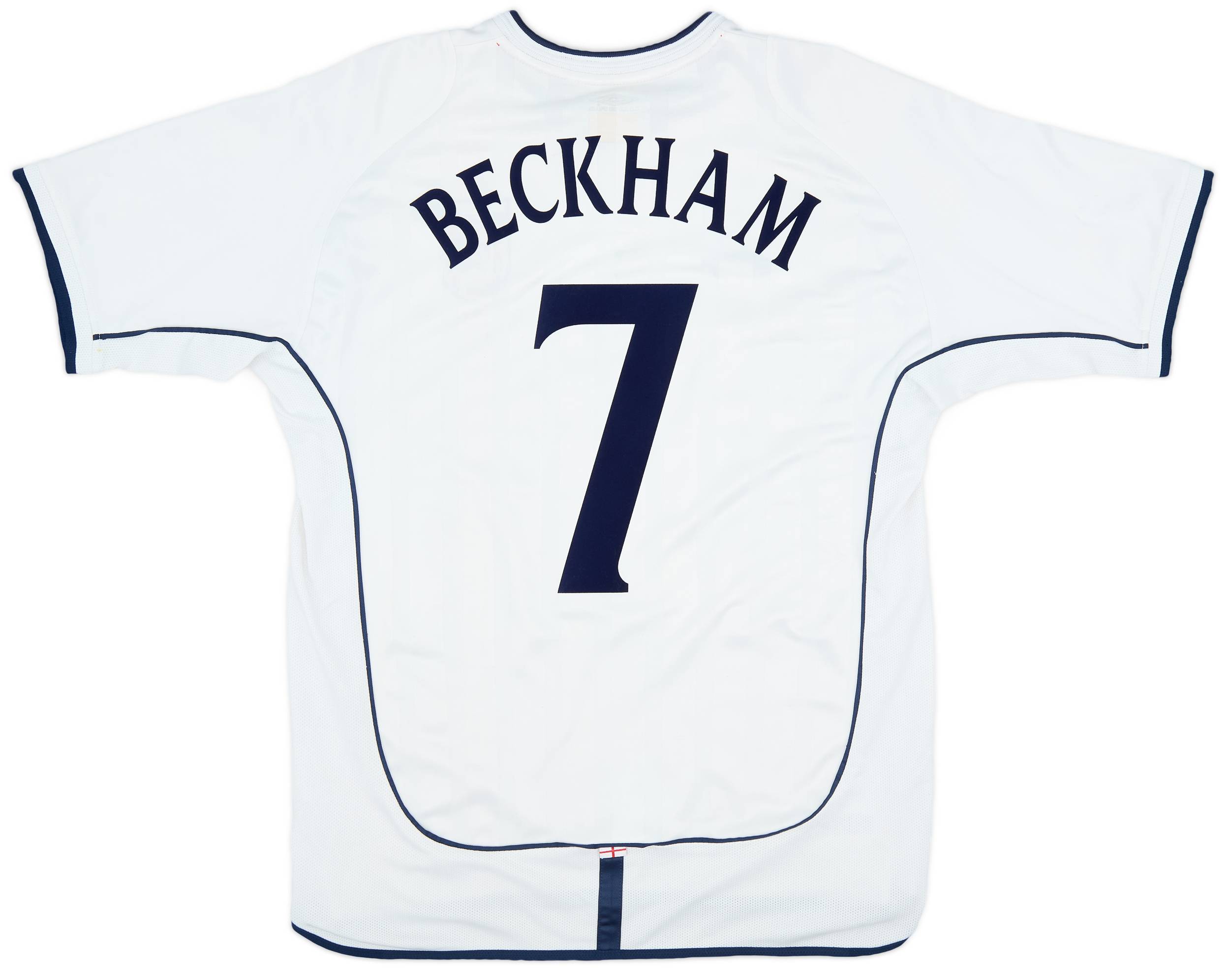 2001-03 England Home Shirt Beckham #7 - 5/10 - (L)