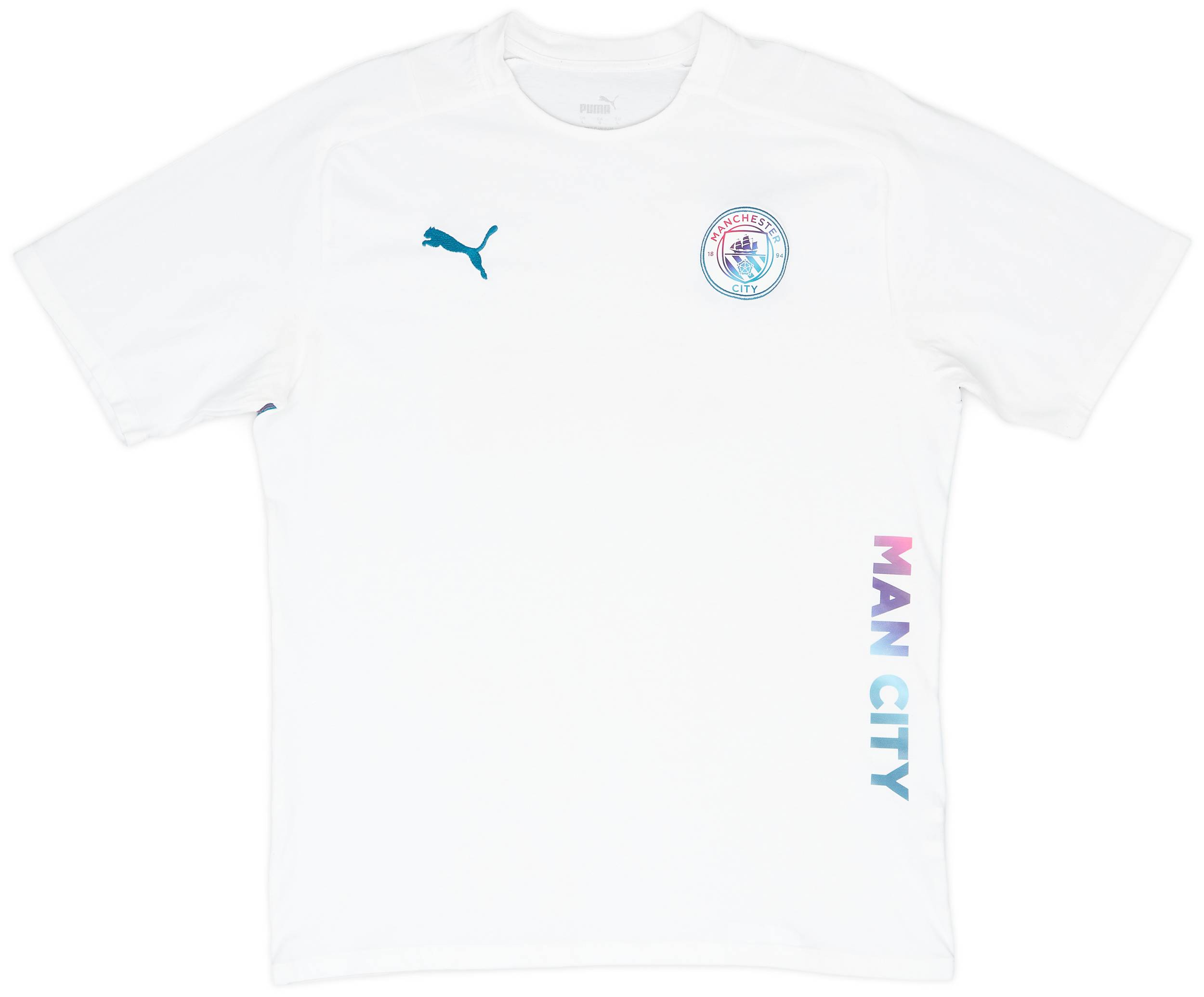 2021-22 Manchester City Puma Casuals Tee - 9/10 - (L)