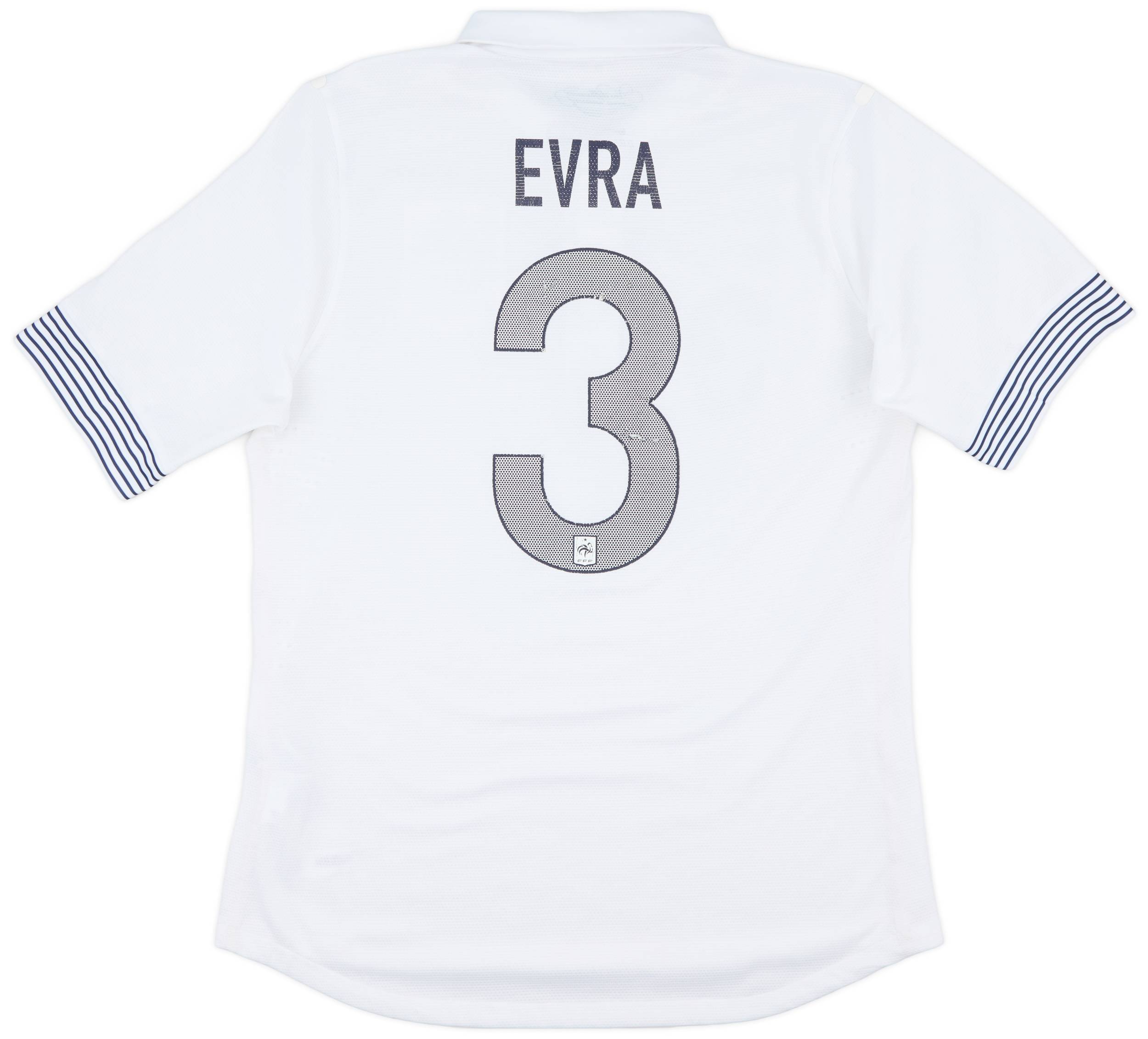 2012-13 France Authentic Away Shirt Evra #3 - 5/10 - (L)