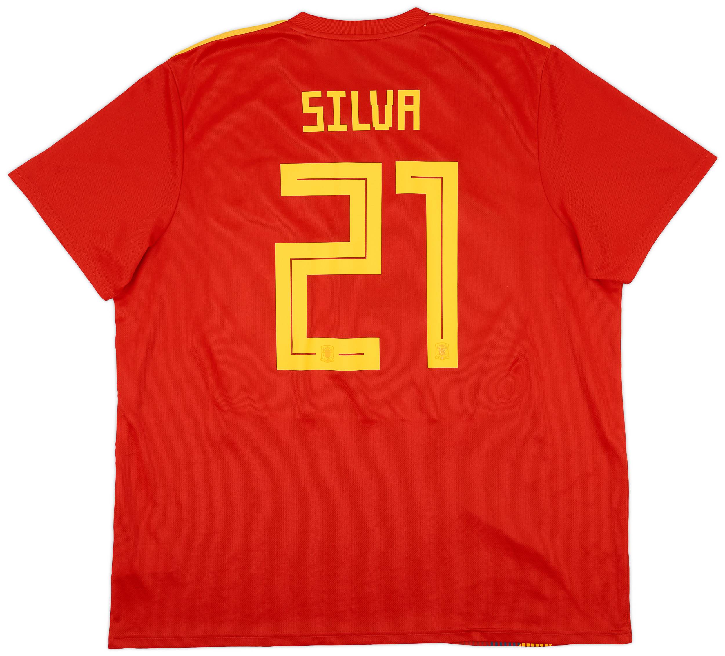 2018-19 Spain Home Shirt Silva #21 - 9/10 - (XXL)