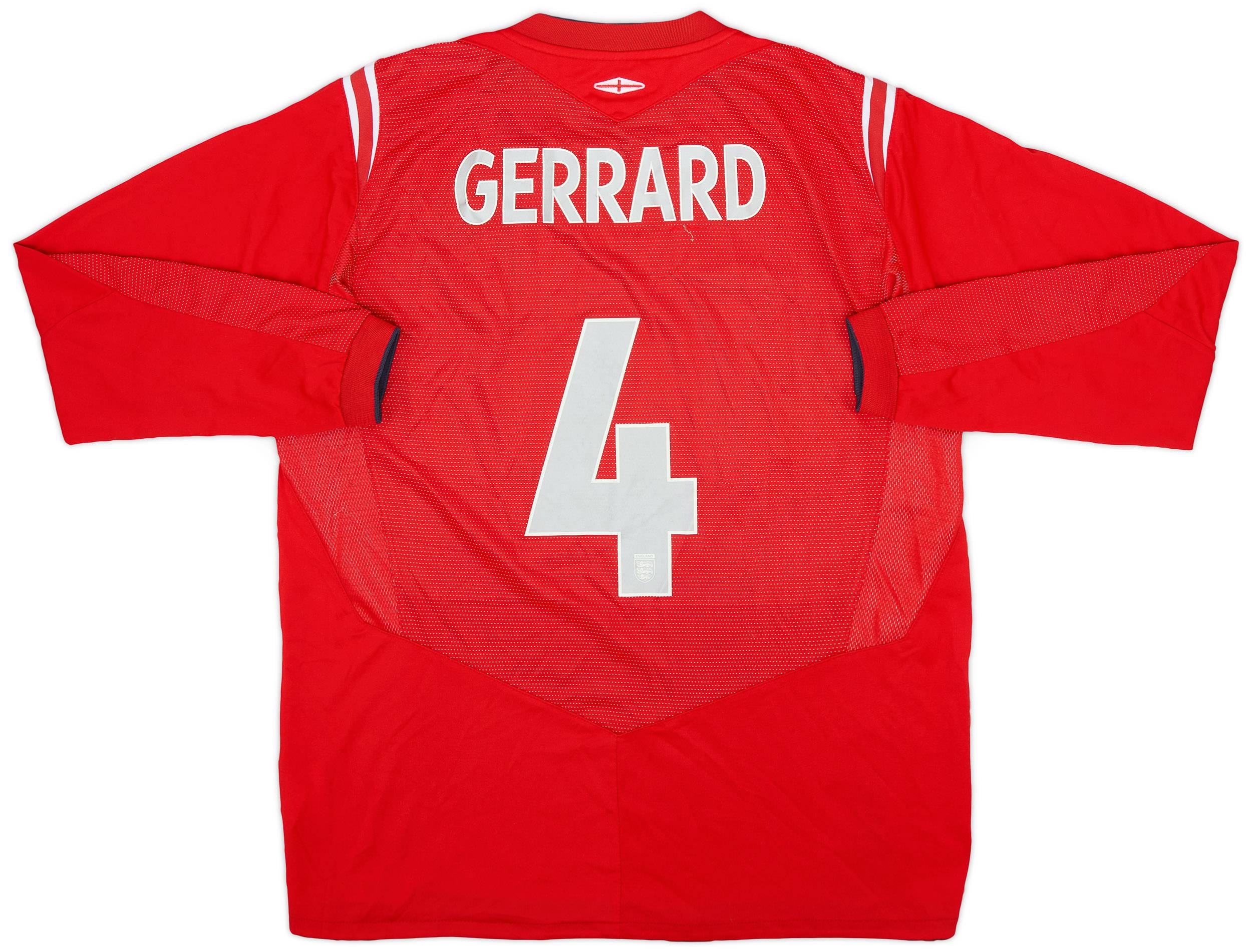 2004-06 England Away Shirt Gerrard #4 - 8/10 - (M)