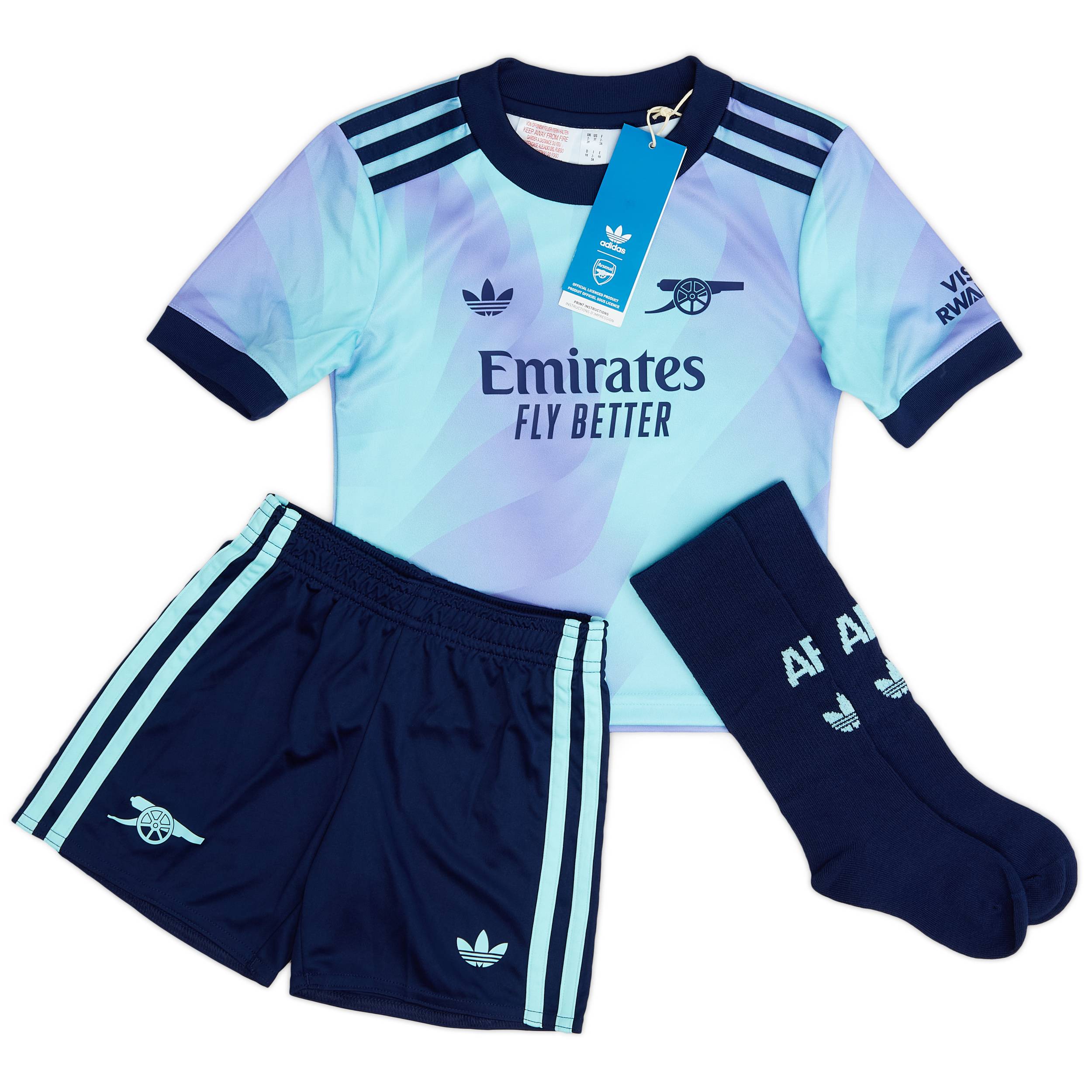 2024 25 Arsenal Third Full Kit Little Kids