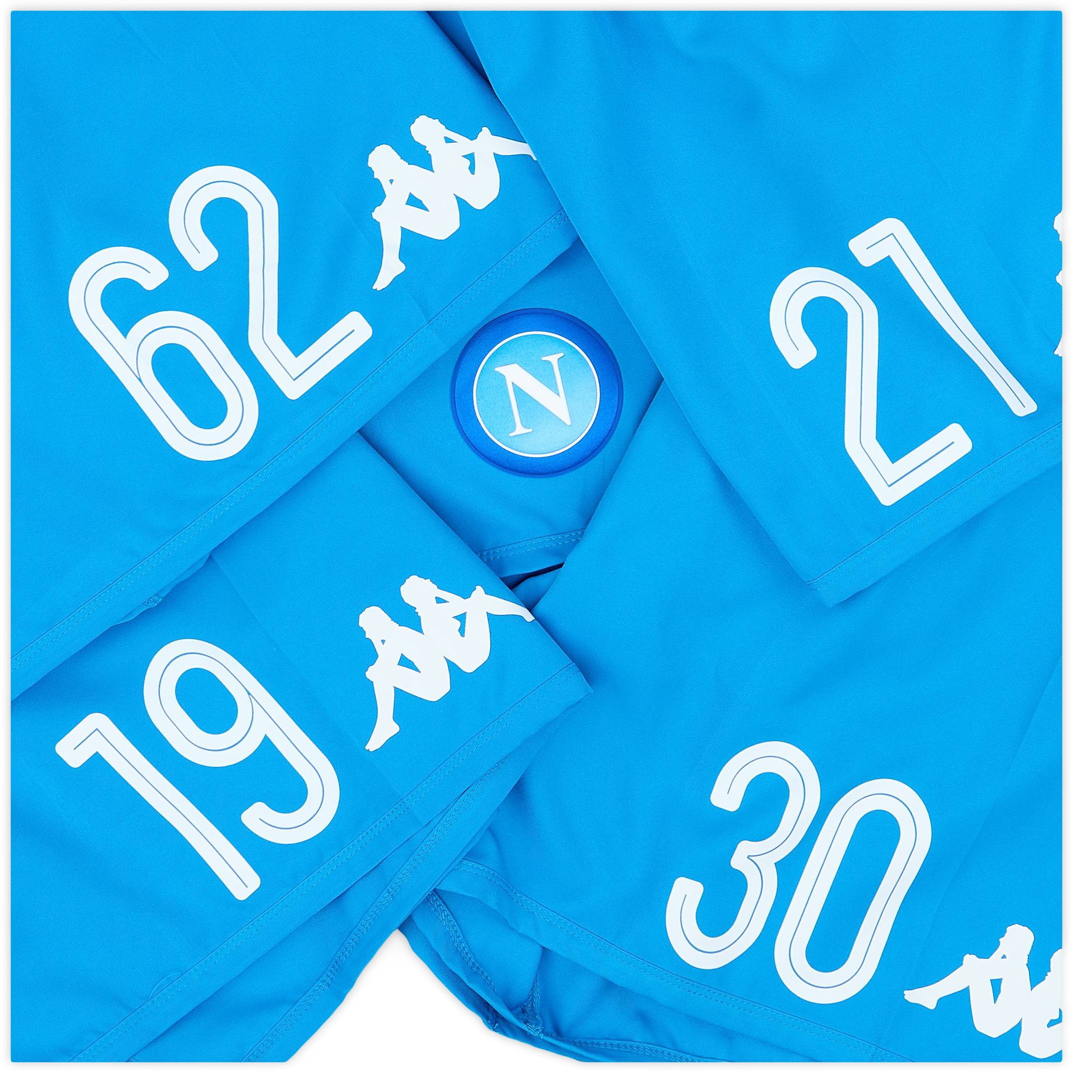 2017-18 Napoli Player Issue Home Shorts # - 7/10