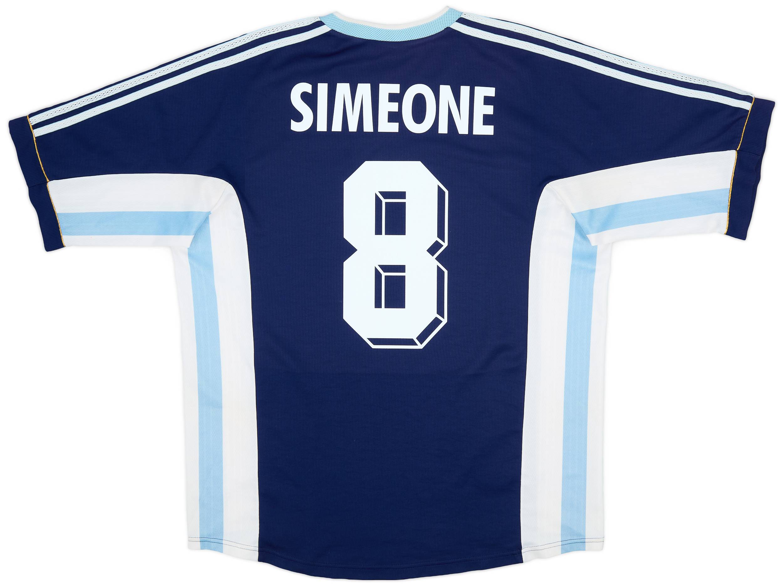 1998-99 Argentina Away Shirt Simeone #8 - 7/10 - (L)