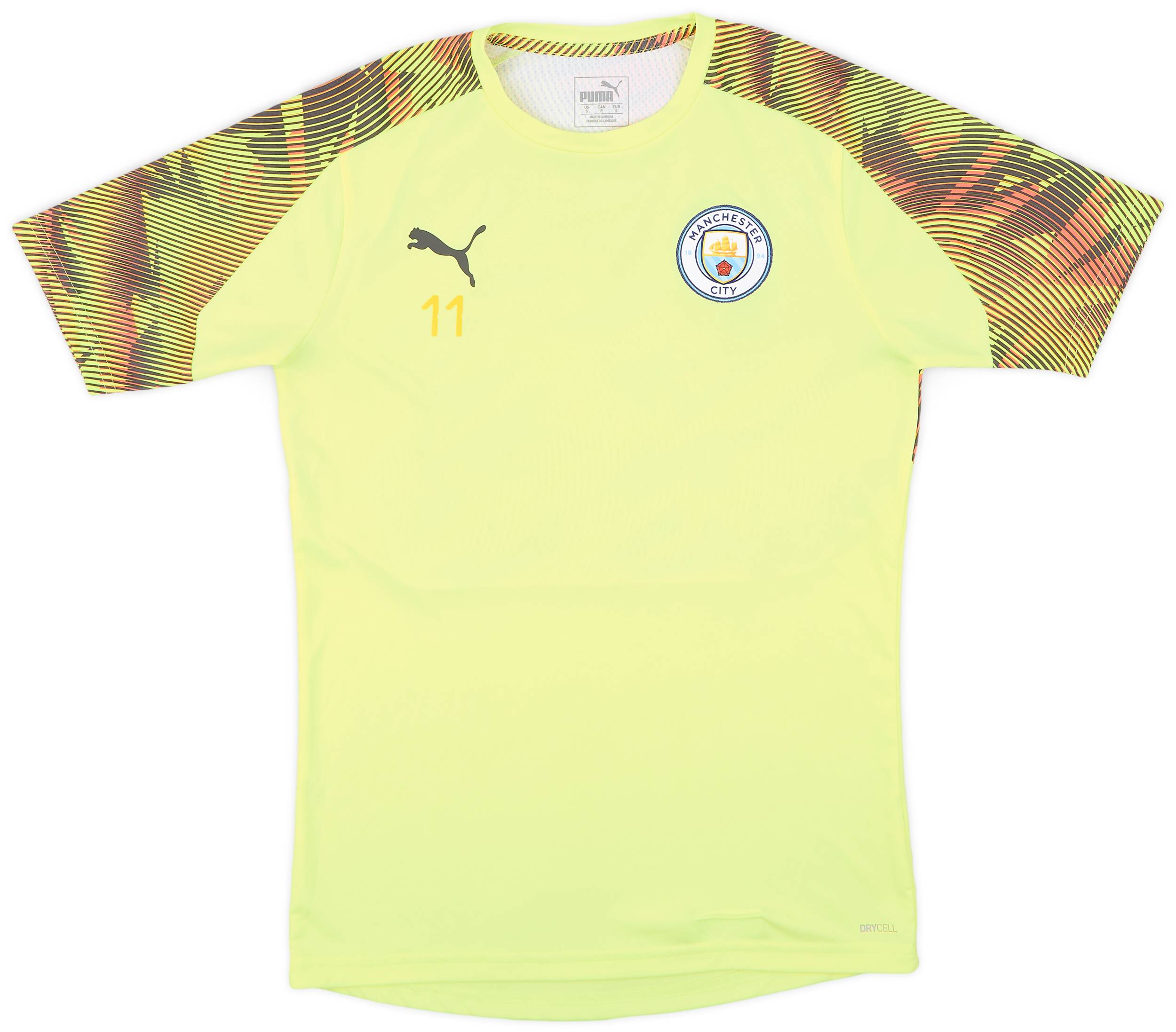 2019-20 Manchester City Puma Player Issue Training Shirt #11 - 10/10 - (S)