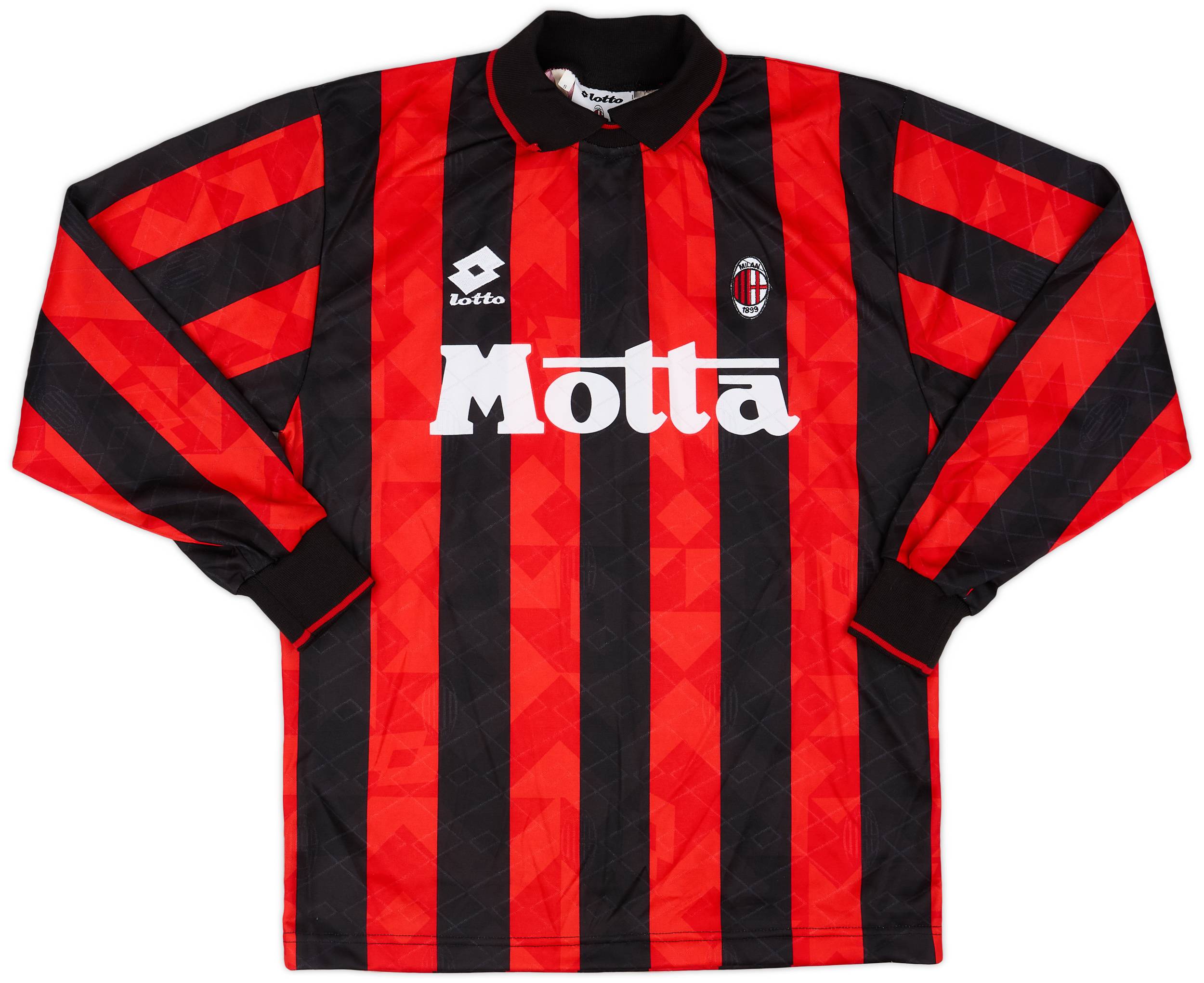 1993-94 AC Milan Home L/S Shirt - 9/10 - (S)