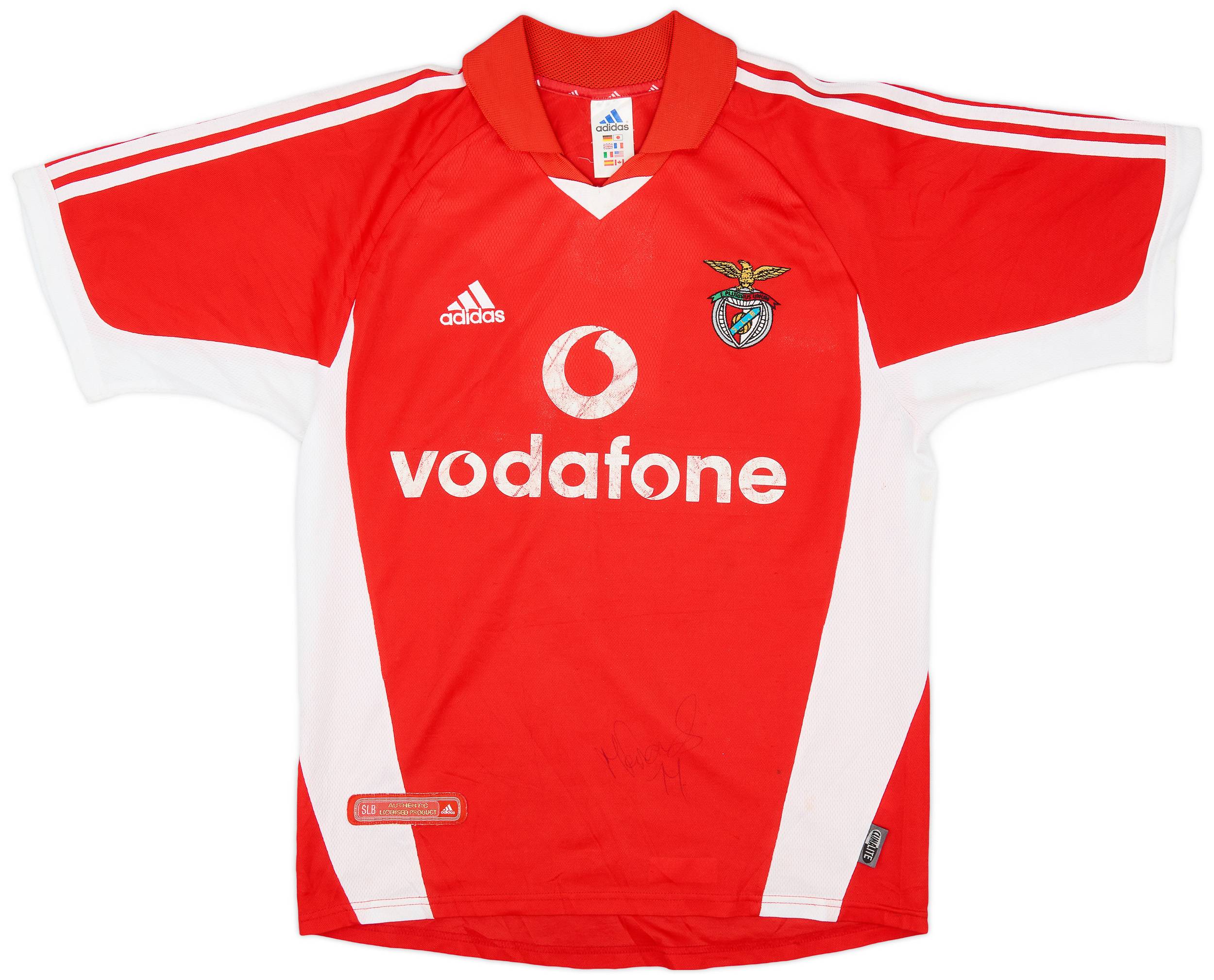2001-02 Benfica Signed Home Shirt - 5/10 - (L)
