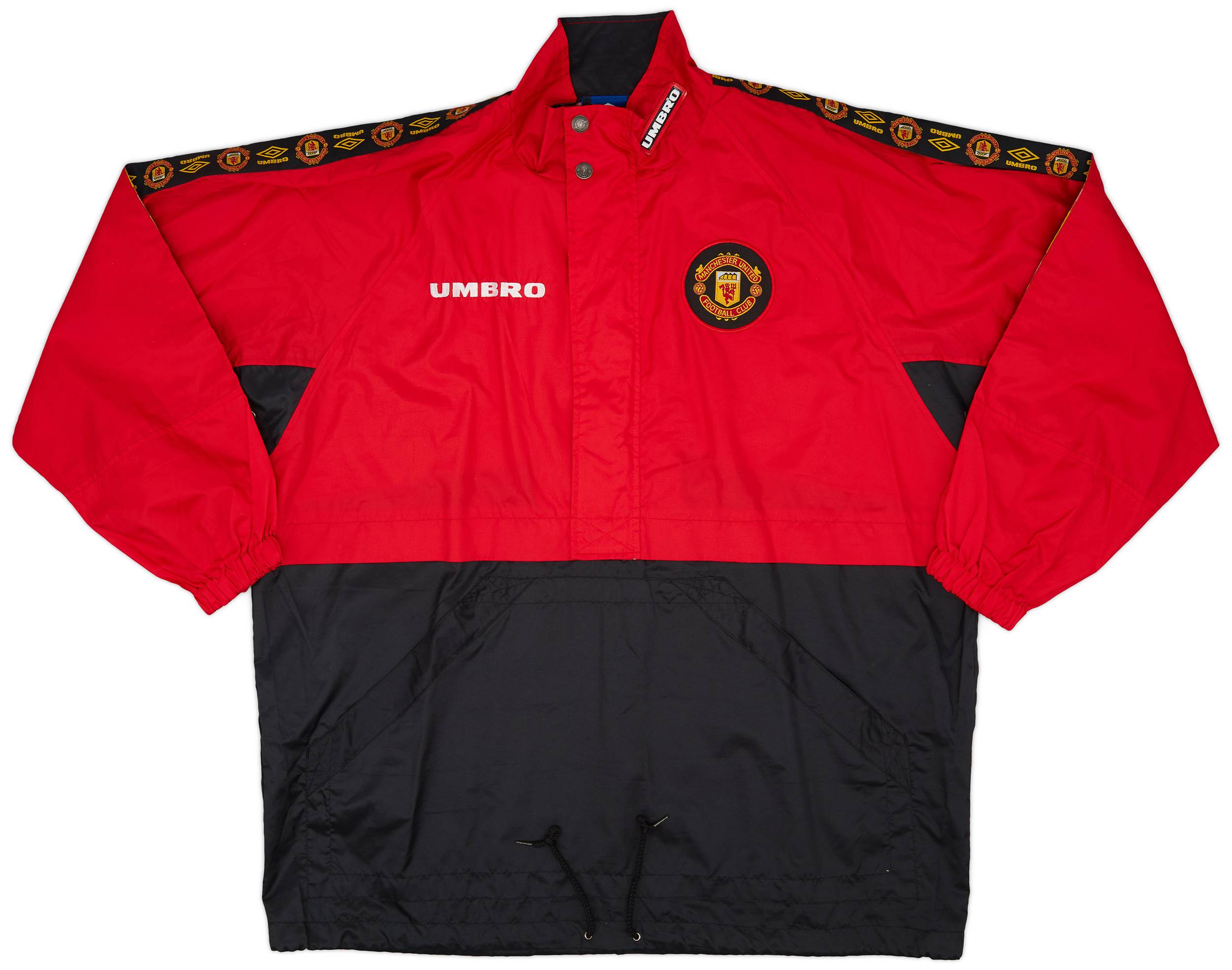 1996-97 Manchester United Umbro 1/2 Zip Drill Top - 9/10 - (XL)