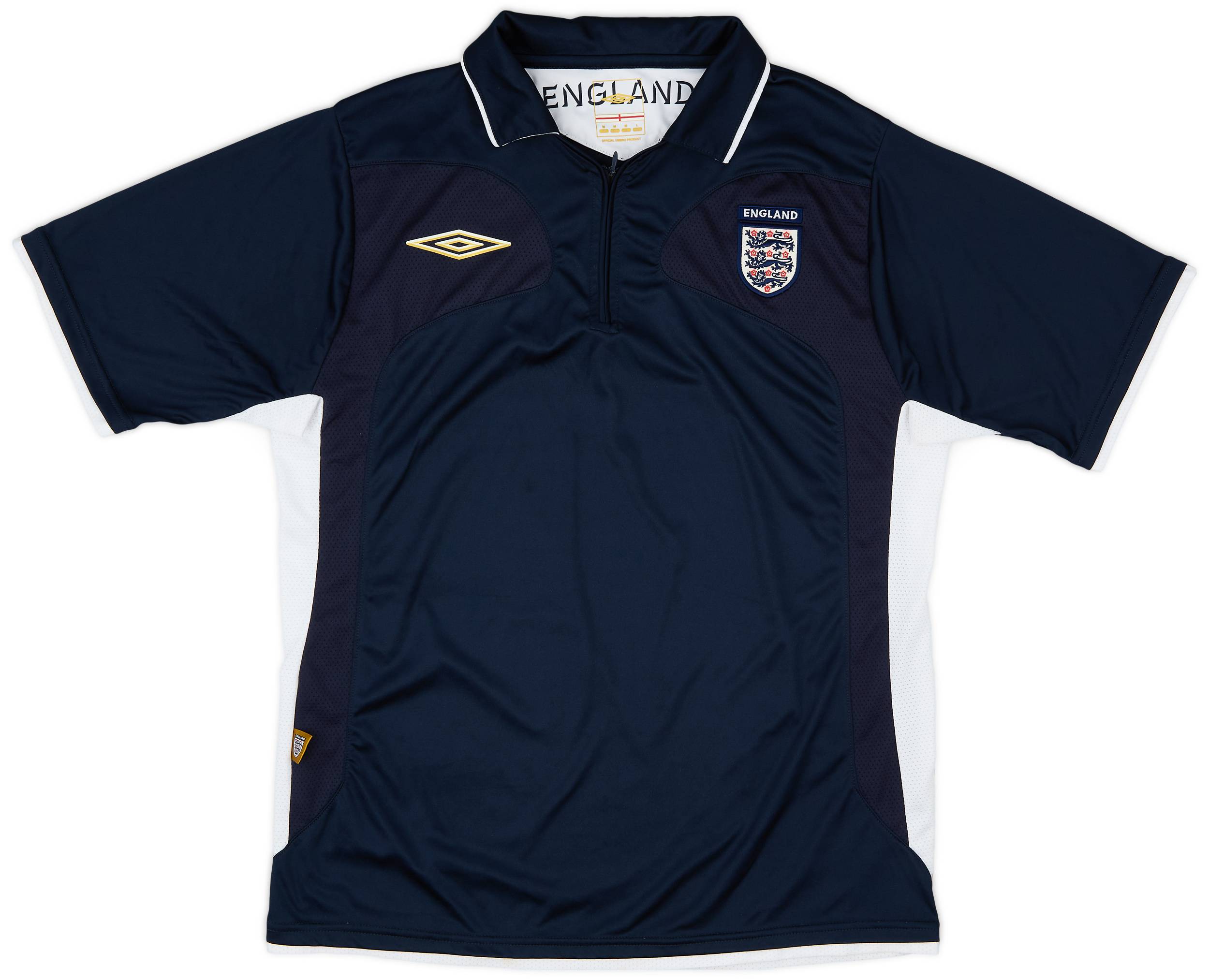 2004-05 England Umbro 1/4 Zip Polo Shirt - 9/10 - (M)