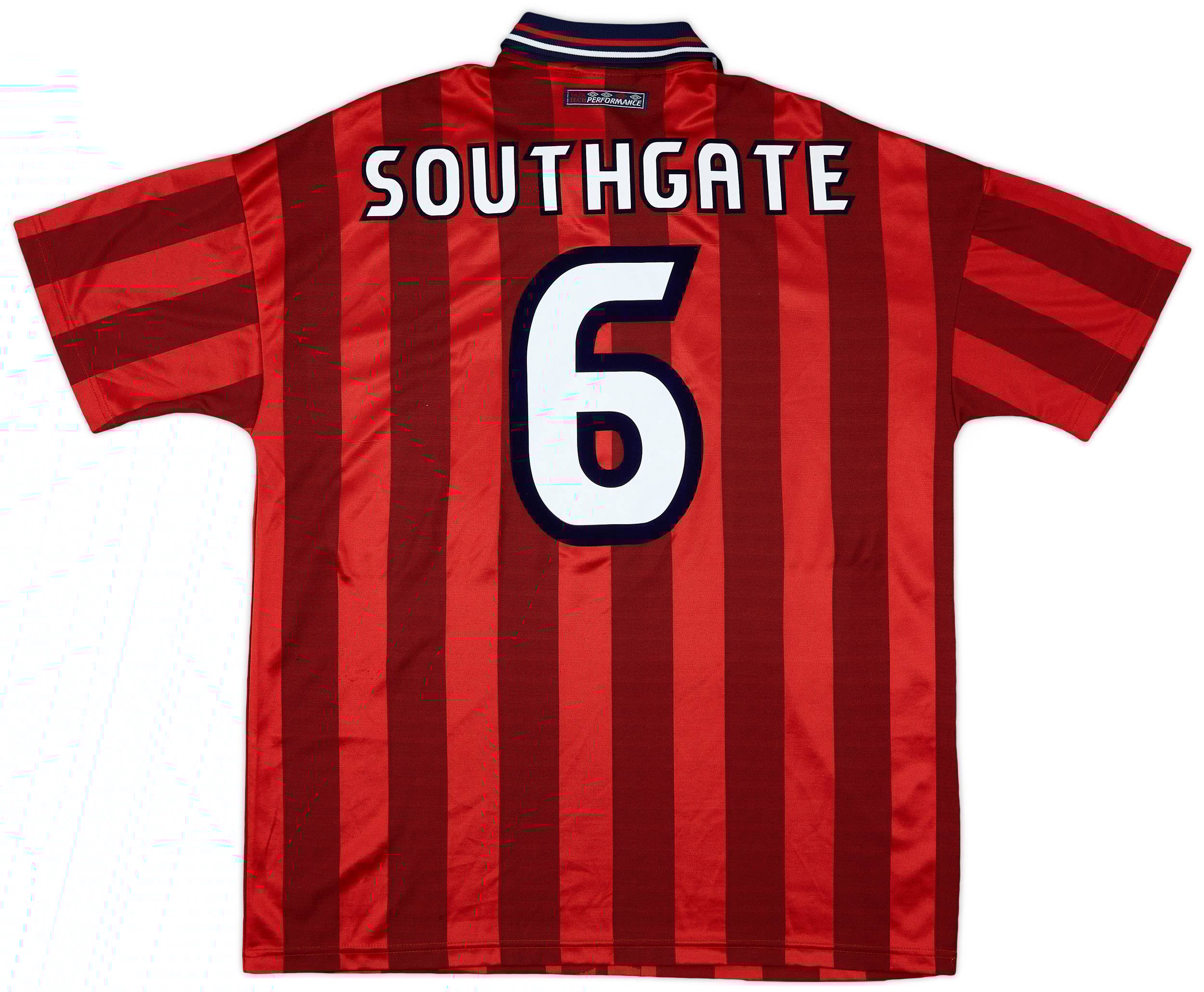 1997-99 England Away Shirt Southgate #6 - 9/10 - (XL)