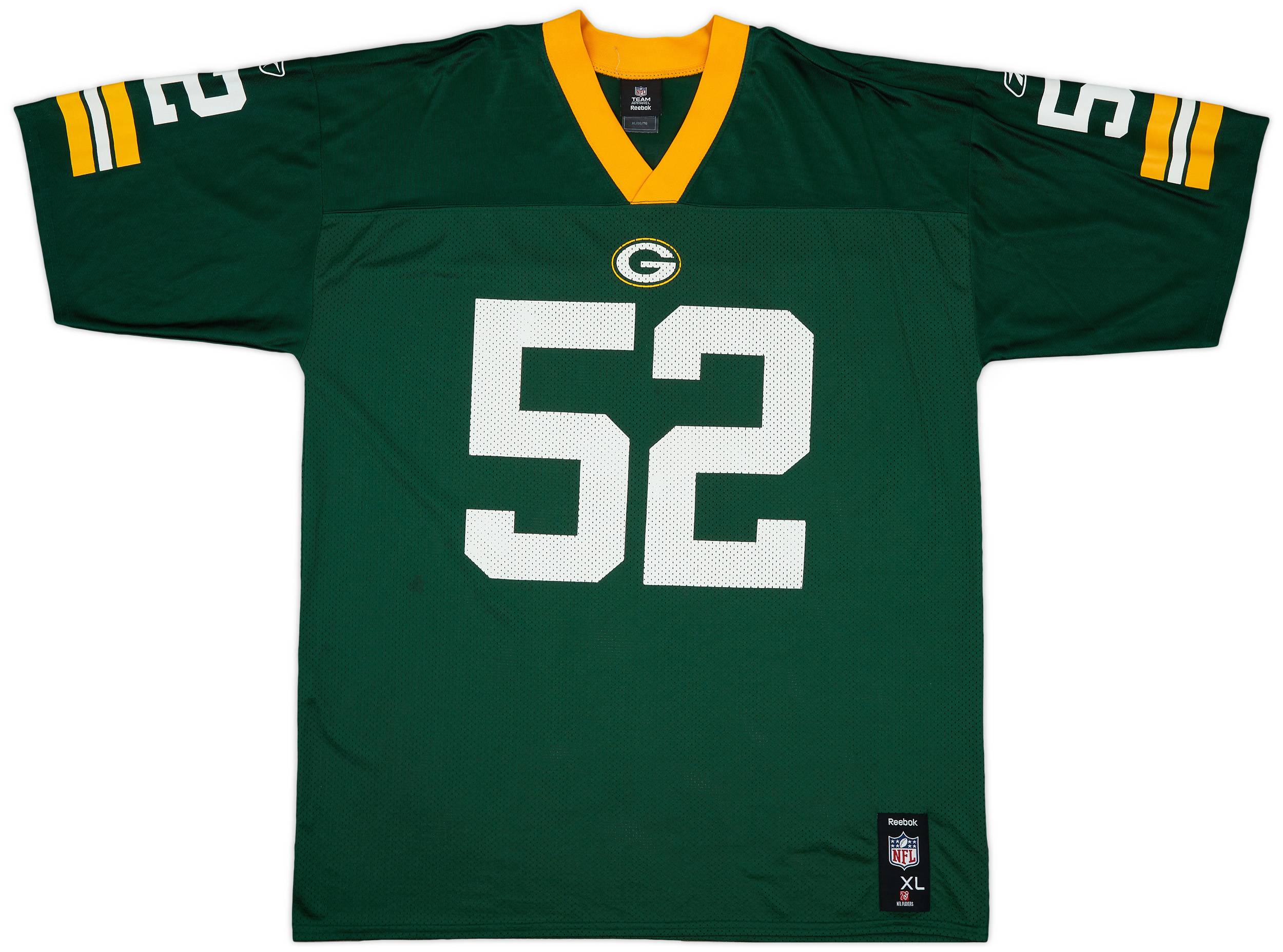 2009-11 Green Bay Packers Matthews #52 Reebok Replica Home Jersey - 9/10 - (XL)