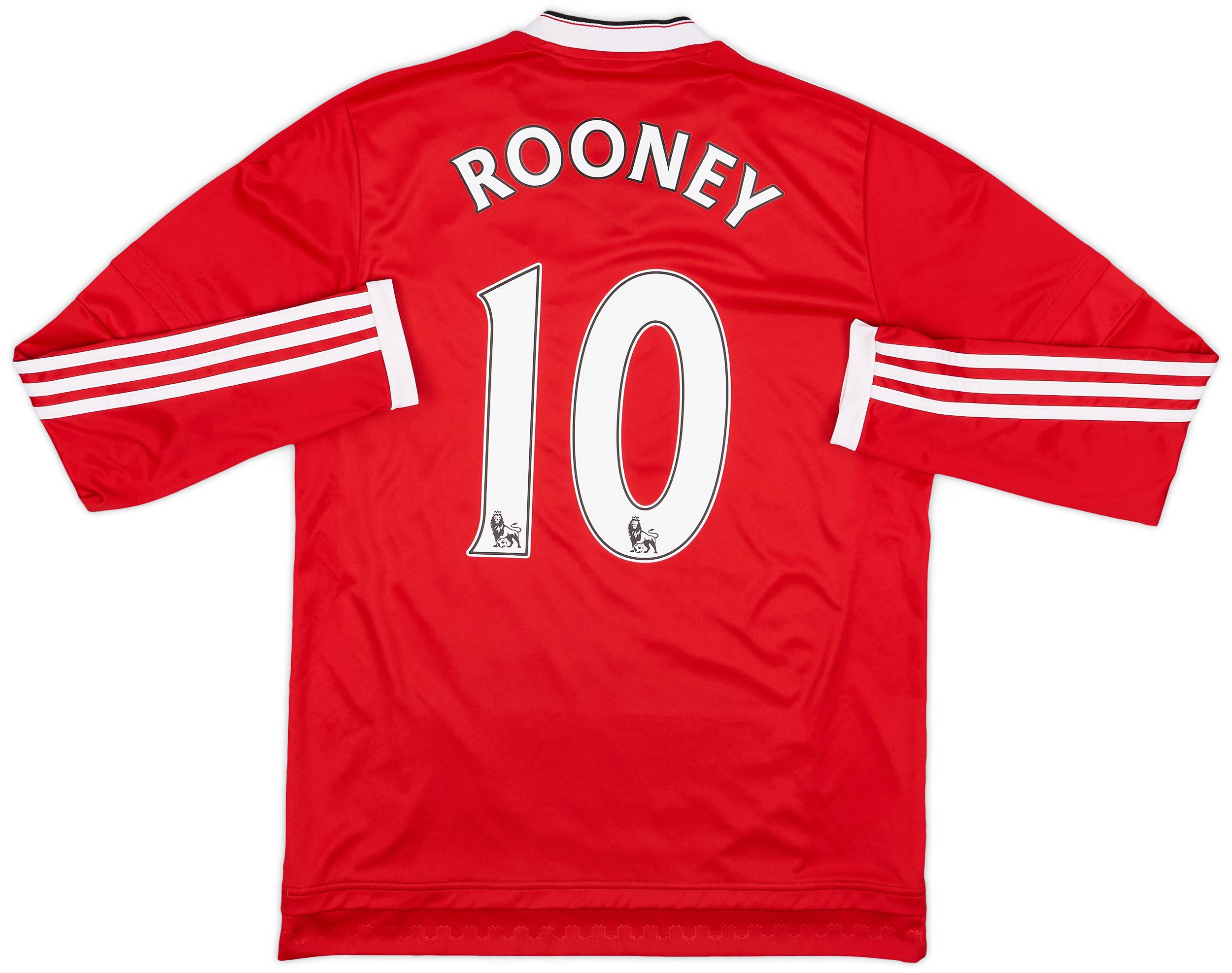 2015-16 Manchester United Home L/S Shirt Rooney #10 - 7/10 - (M)