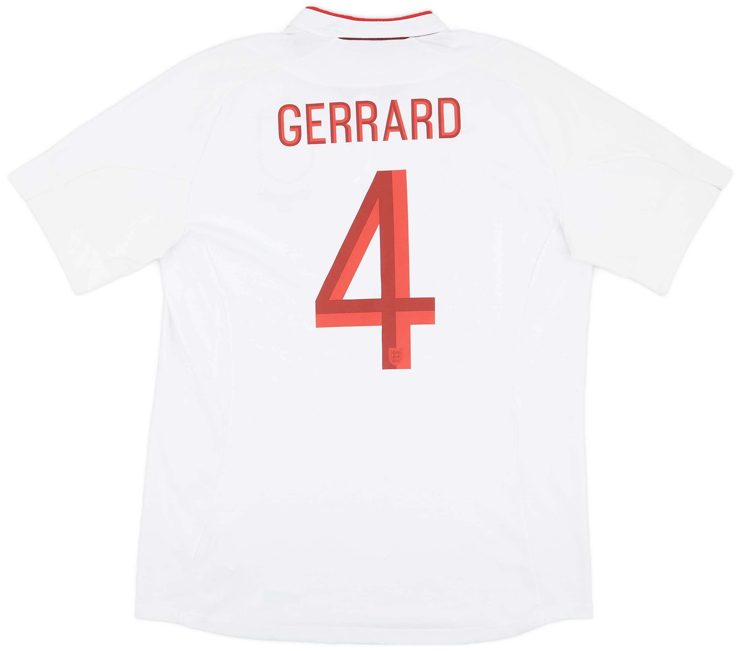 2012-13 England 'Poland/Ukraine' Home Shirt Gerrard #4 - 9/10 - (L)