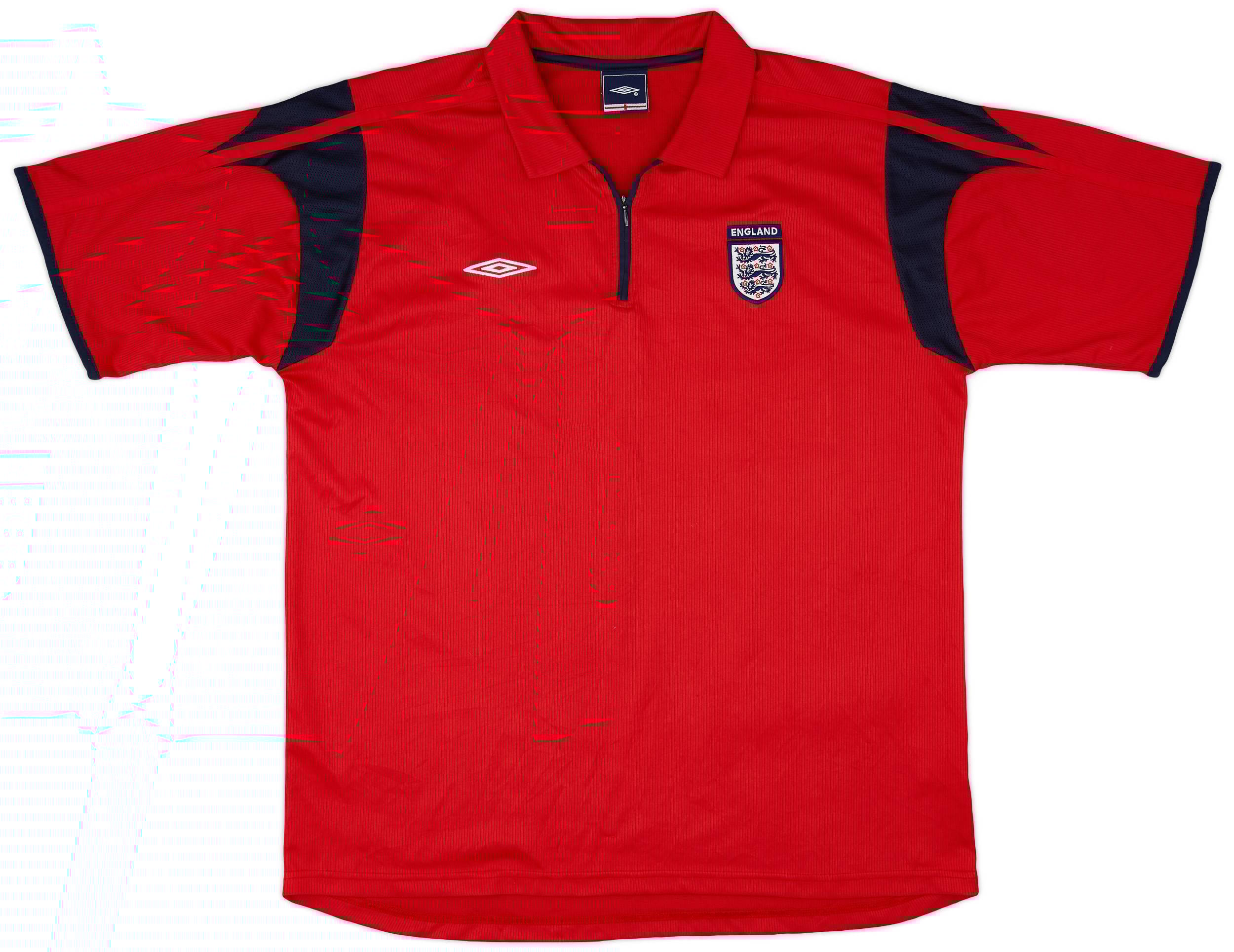 2006-07 England Umbro 1/4 Zip Polo Shirt - 6/10 - (XL)