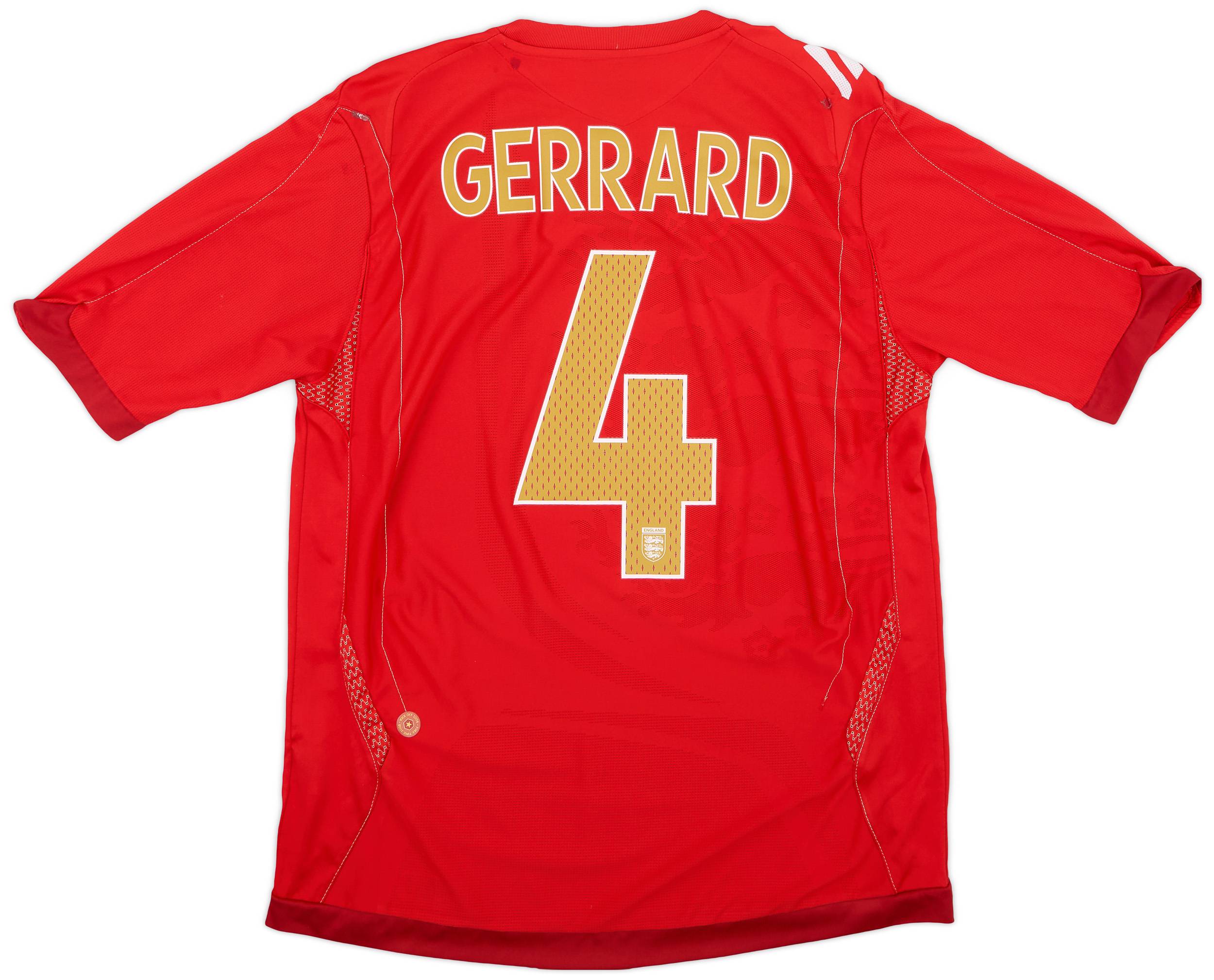 2006-08 England Away Shirt Gerrard #4 - 5/10 - (L)