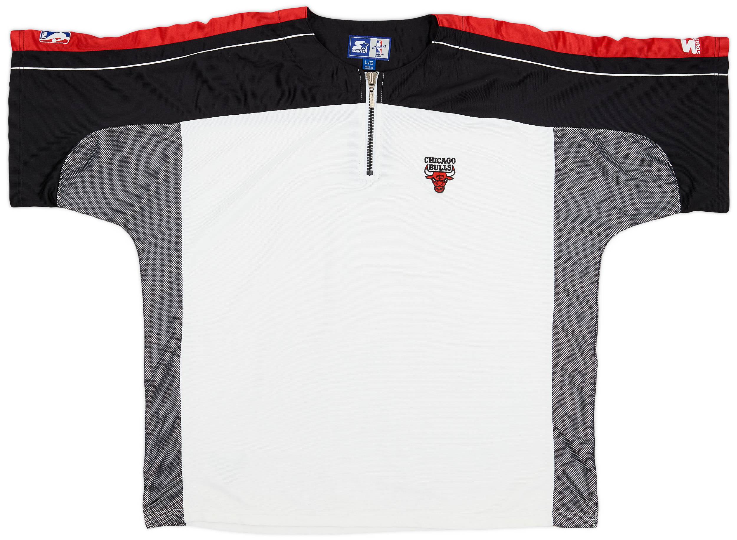 1990s Chicago Bulls Starter 1/4 Zip Shooting Shirt - 8/10 - (L)