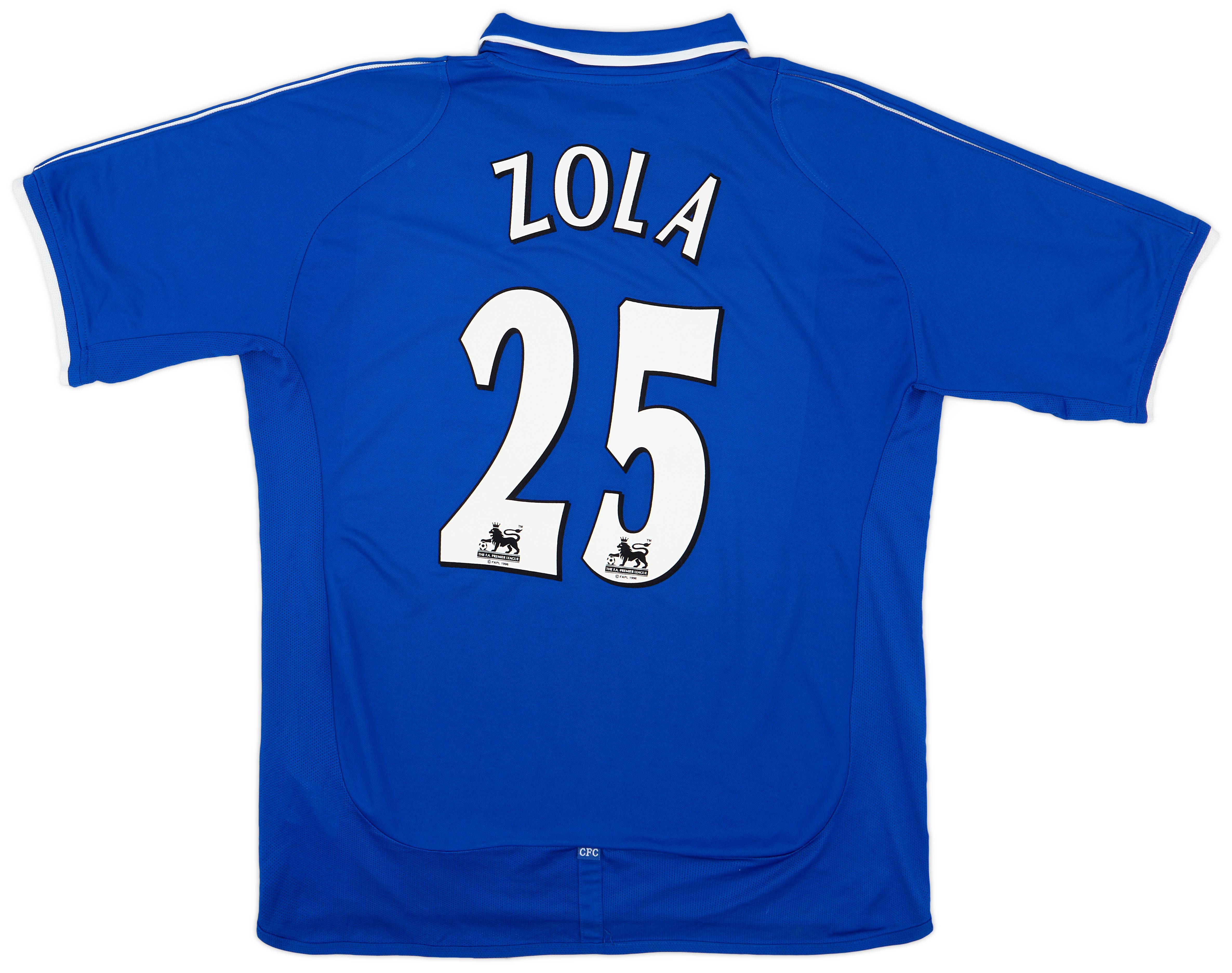 2001-03 Chelsea Home Shirt Zola #25 - 8/10 - (XL)