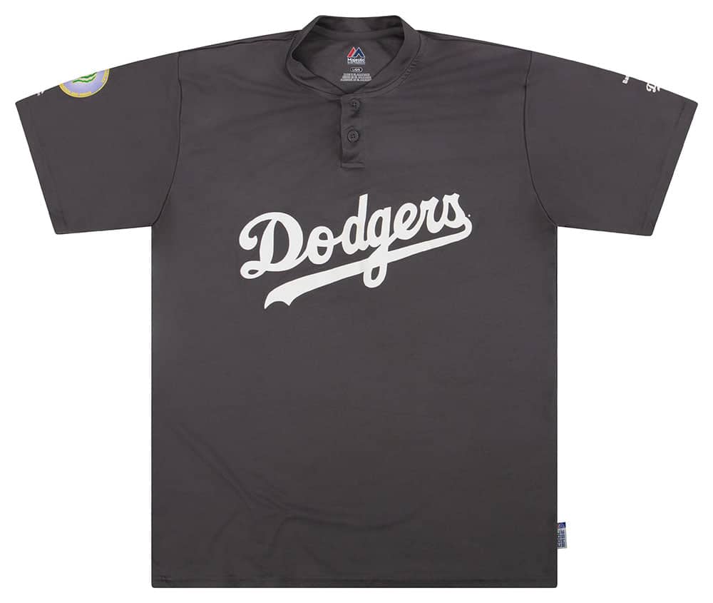 2014 LA Dodgers 10 Majestic Training Tee L