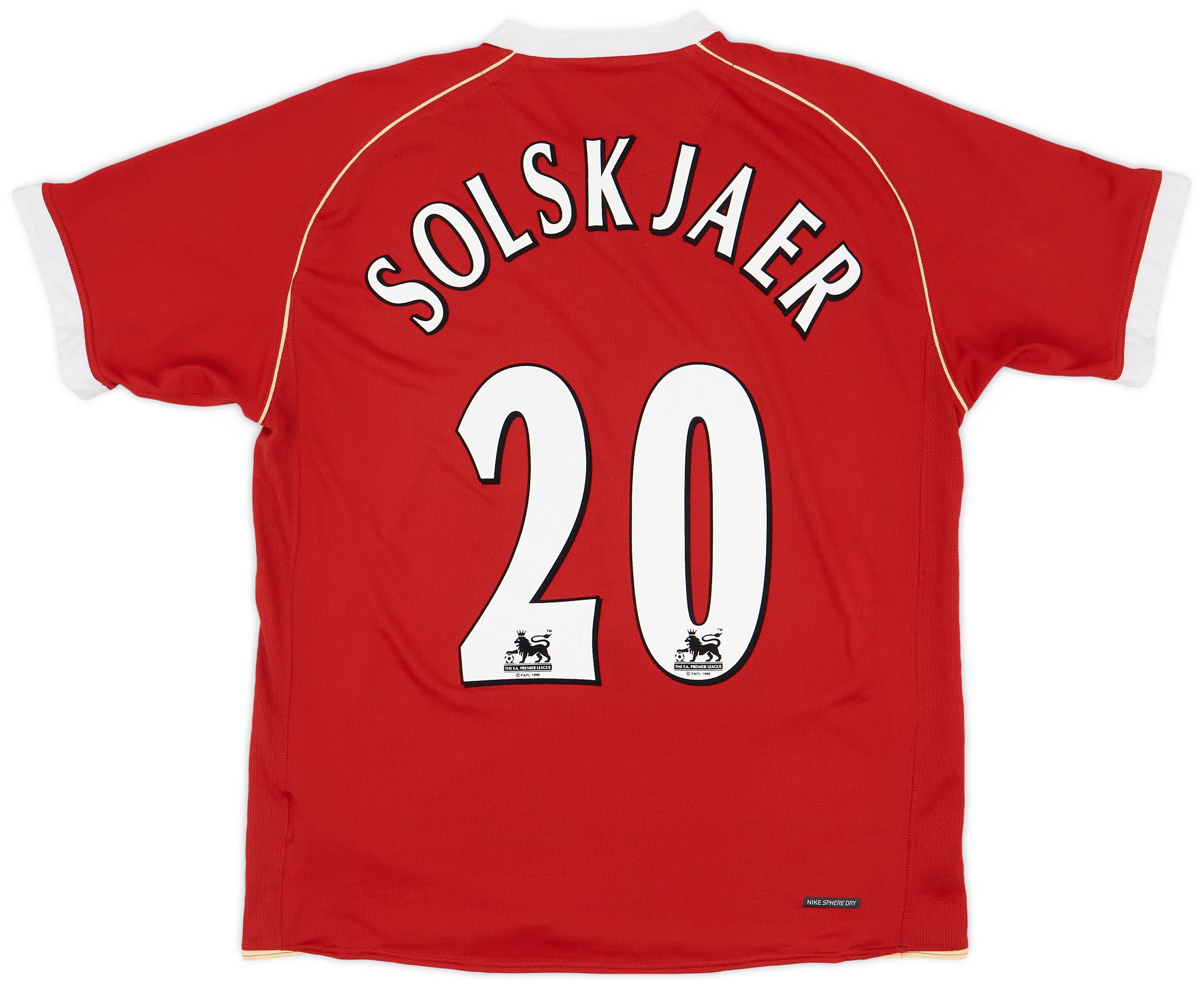2006-07 Manchester United Home Shirt Solskjaer #20 - 8/10 - (L)