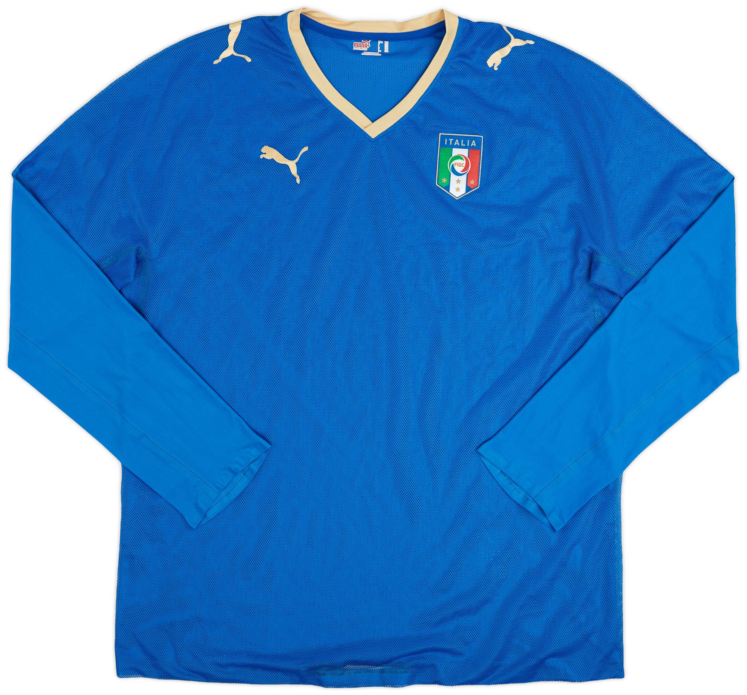 2007-08 Italy Player Issue Home L/S Shirt - 9/10 - (XXL)