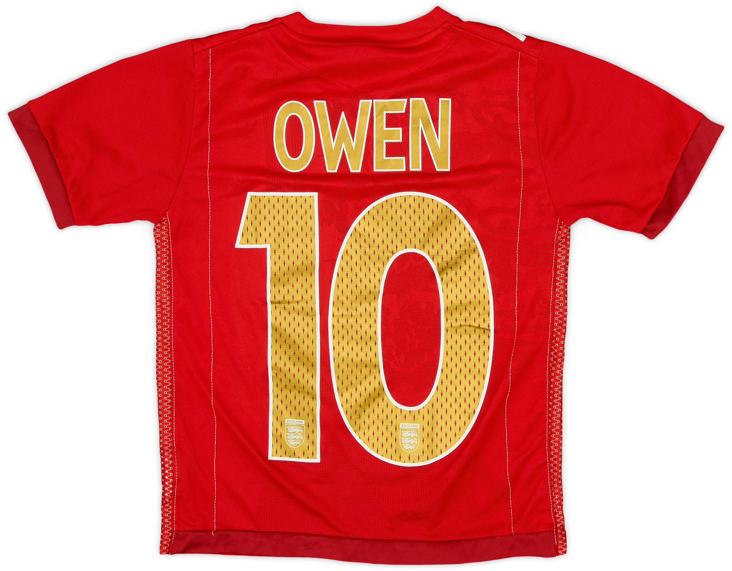 2006-08 England Away Shirt Owen #10 - 9/10 - (6-7 Years)