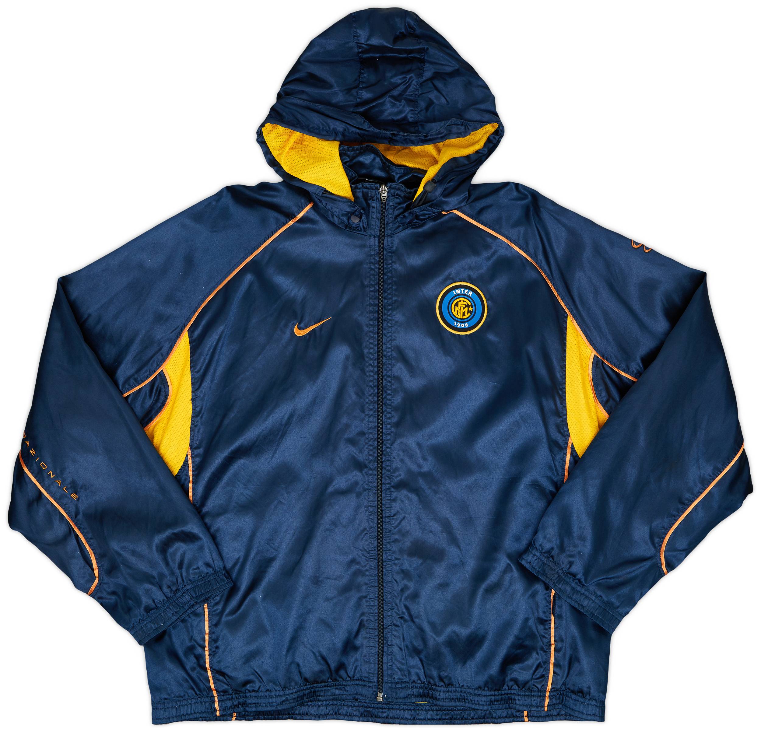 最高品質の Inter 2001-02 Milan (M) - 9/10 - Jacket Rain Hooded Nike ウェア