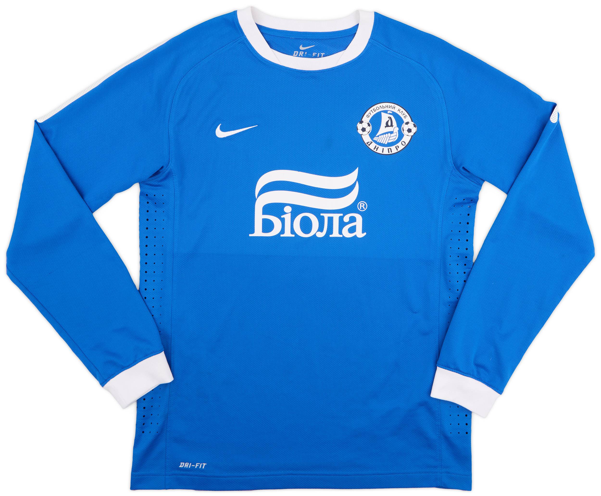 2010-11 FC Dnipro Authentic Home L/S Shirt - 7/10 - (M)