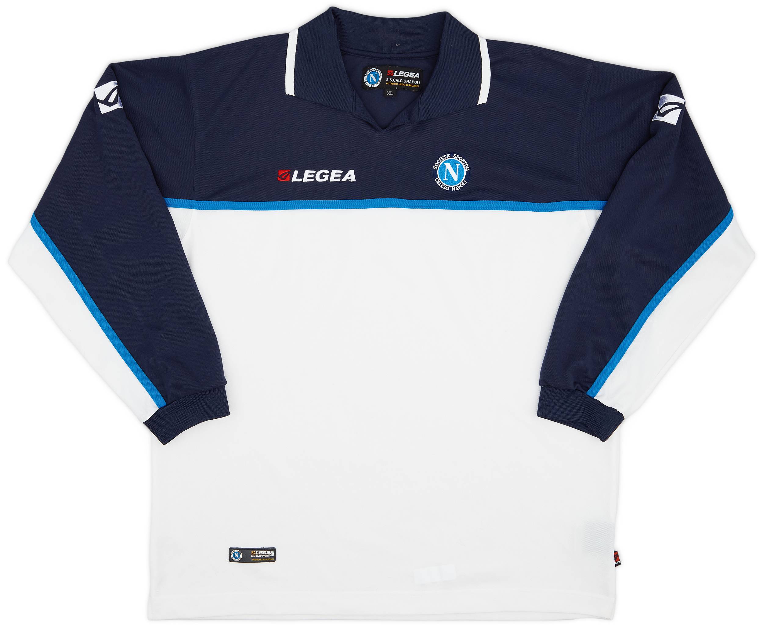 2003-04 Napoli Legea Polo L/S Shirt - 8/10 - (XL)