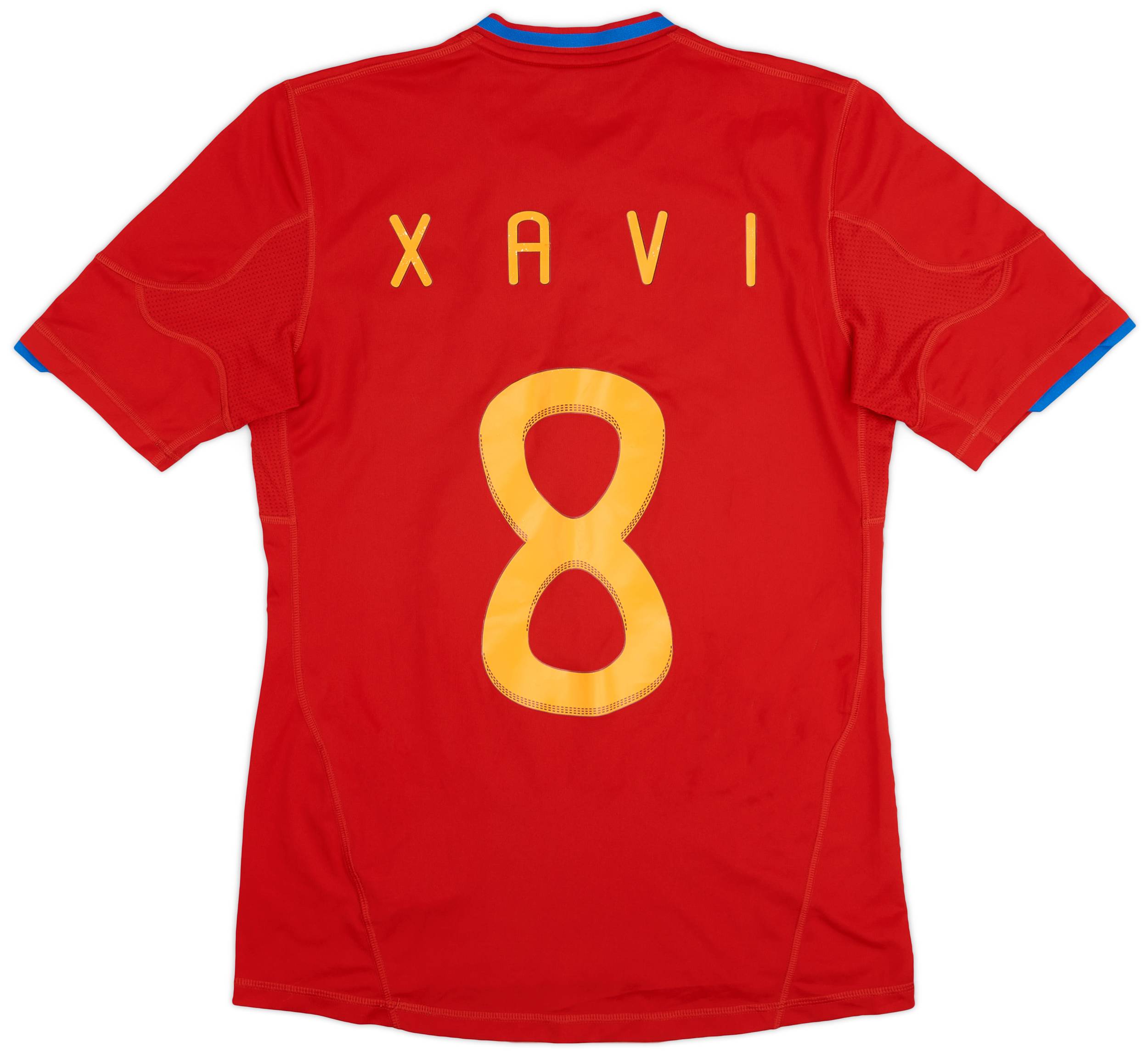 2009-10 Spain Home Shirt Xavi #8 - 7/10 - (S)