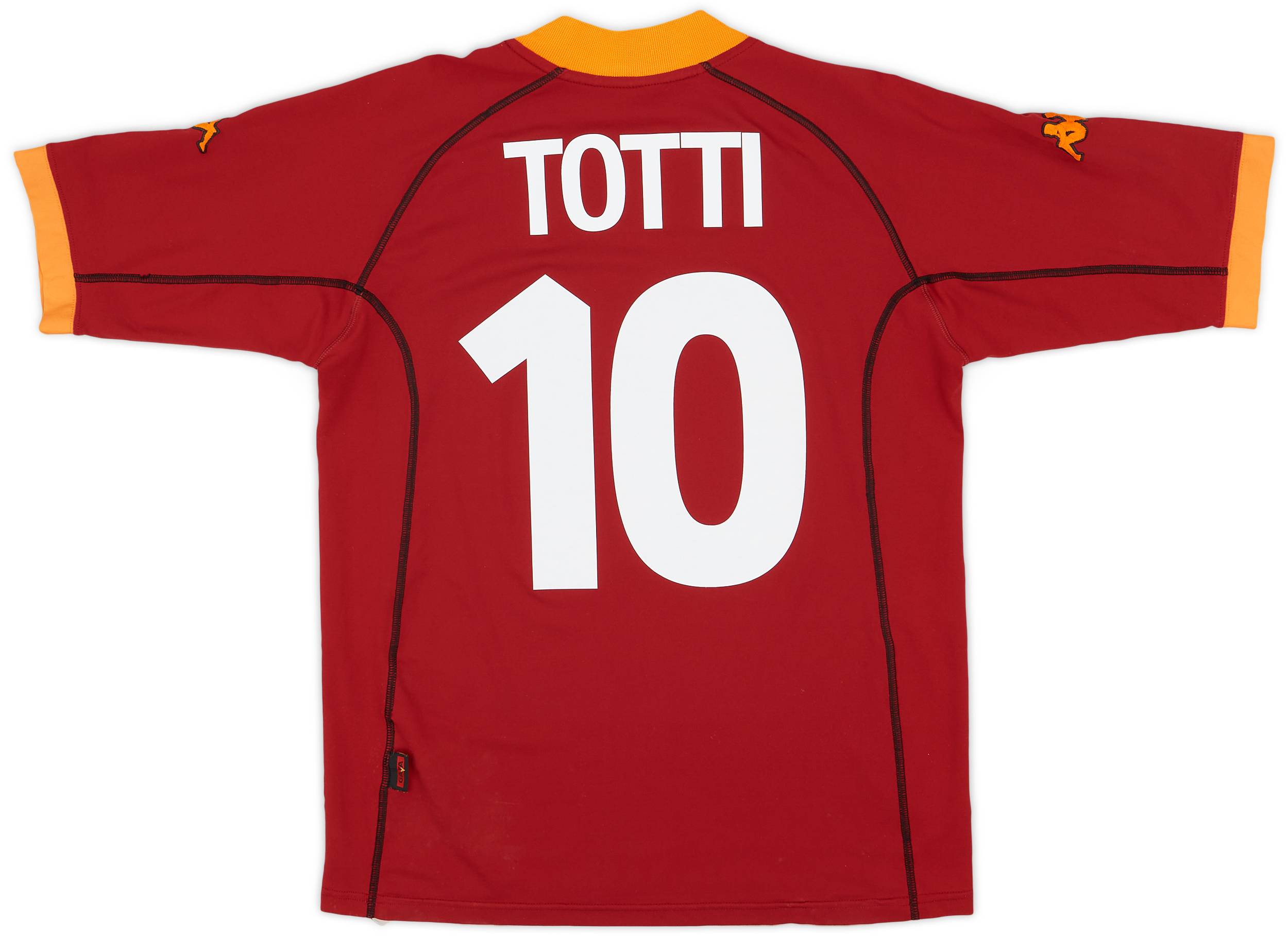 【新品未使用】ローマ｜07-08｜#10 TOTTI｜80周年記念 2001-02 Roma Home Shirt Totti #10 - 6/10 - (L)