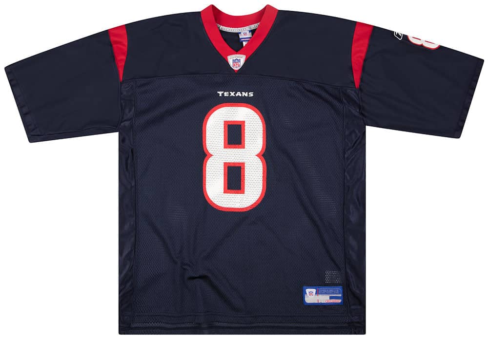 2002 04 Houston Texans Carr 8 Reebok On Field Jersey Home XL