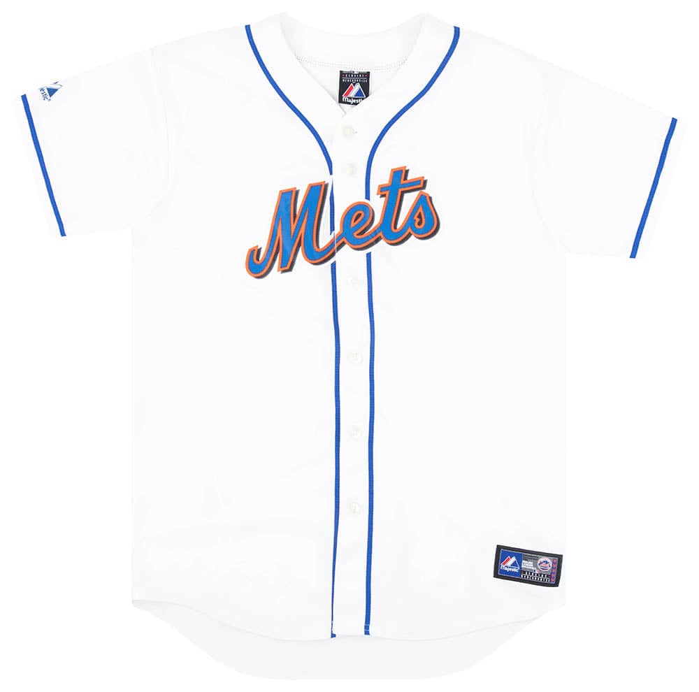 Johan Santana New York Mets White Cool Base 6300 Majestic
