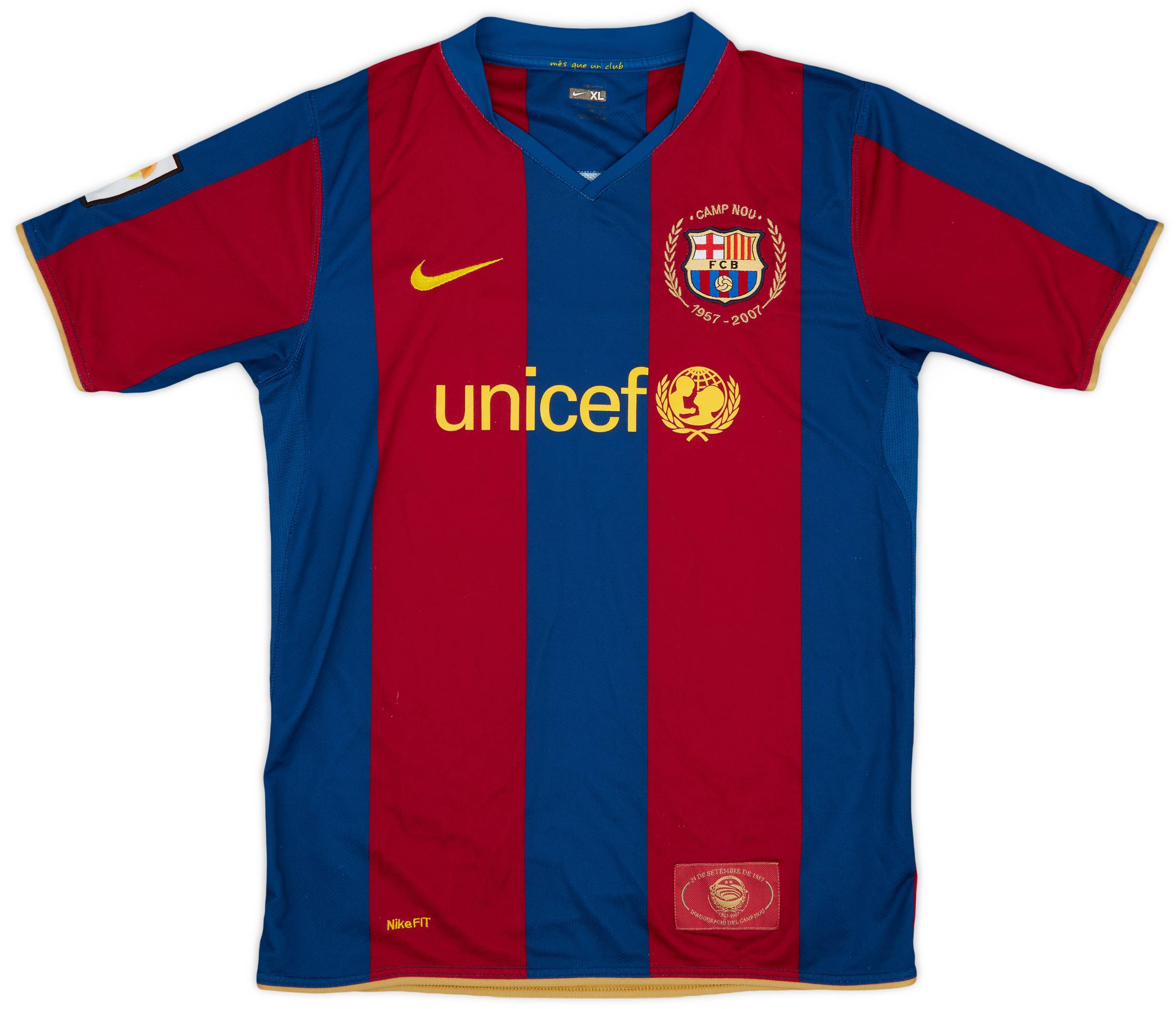 2007-08 Barcelona Home Shirt - 7/10 - (XL.Boys)