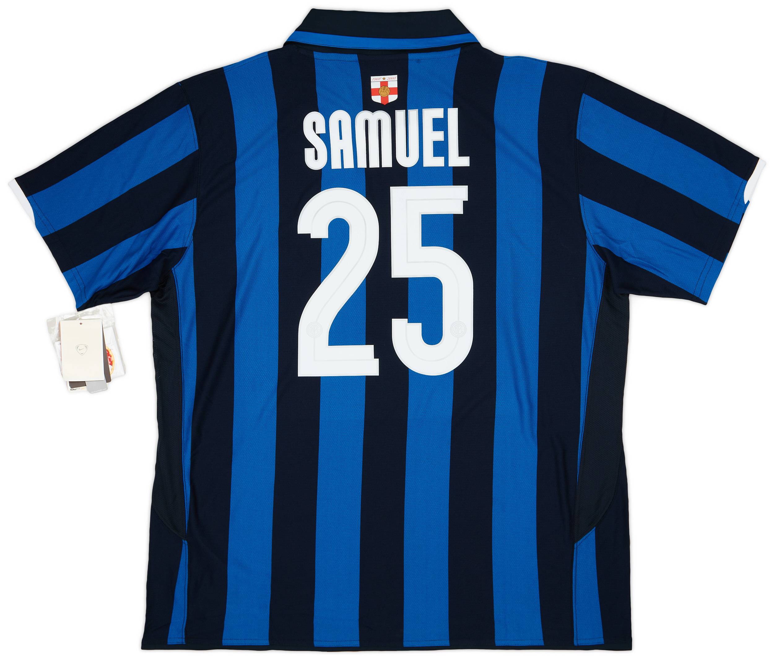 2007-08 Inter Milan Centenary Home Shirt Samuel #25 (XXL)