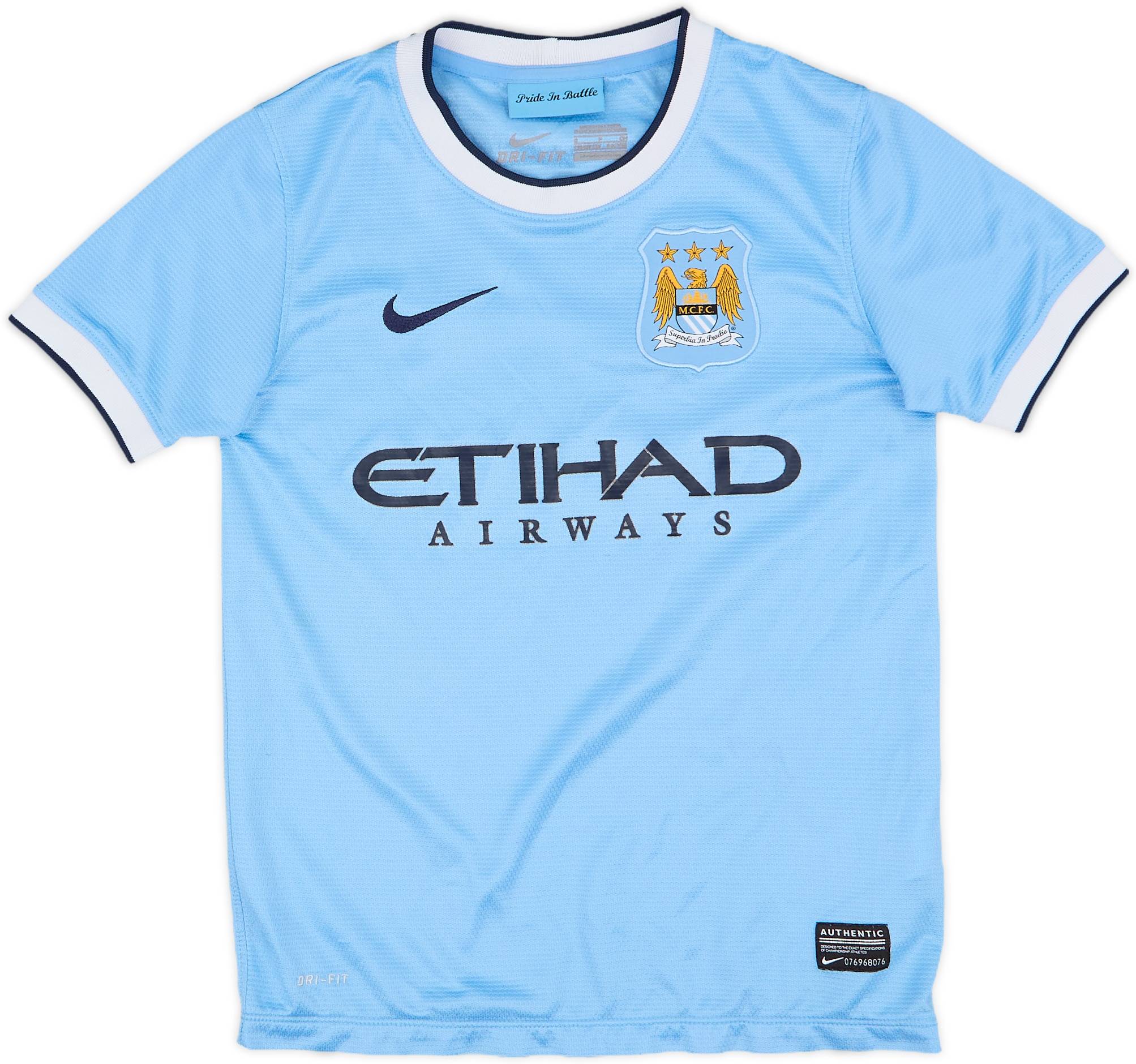 2013-14 Manchester City Home Shirt - 8/10 - (S.Boys)