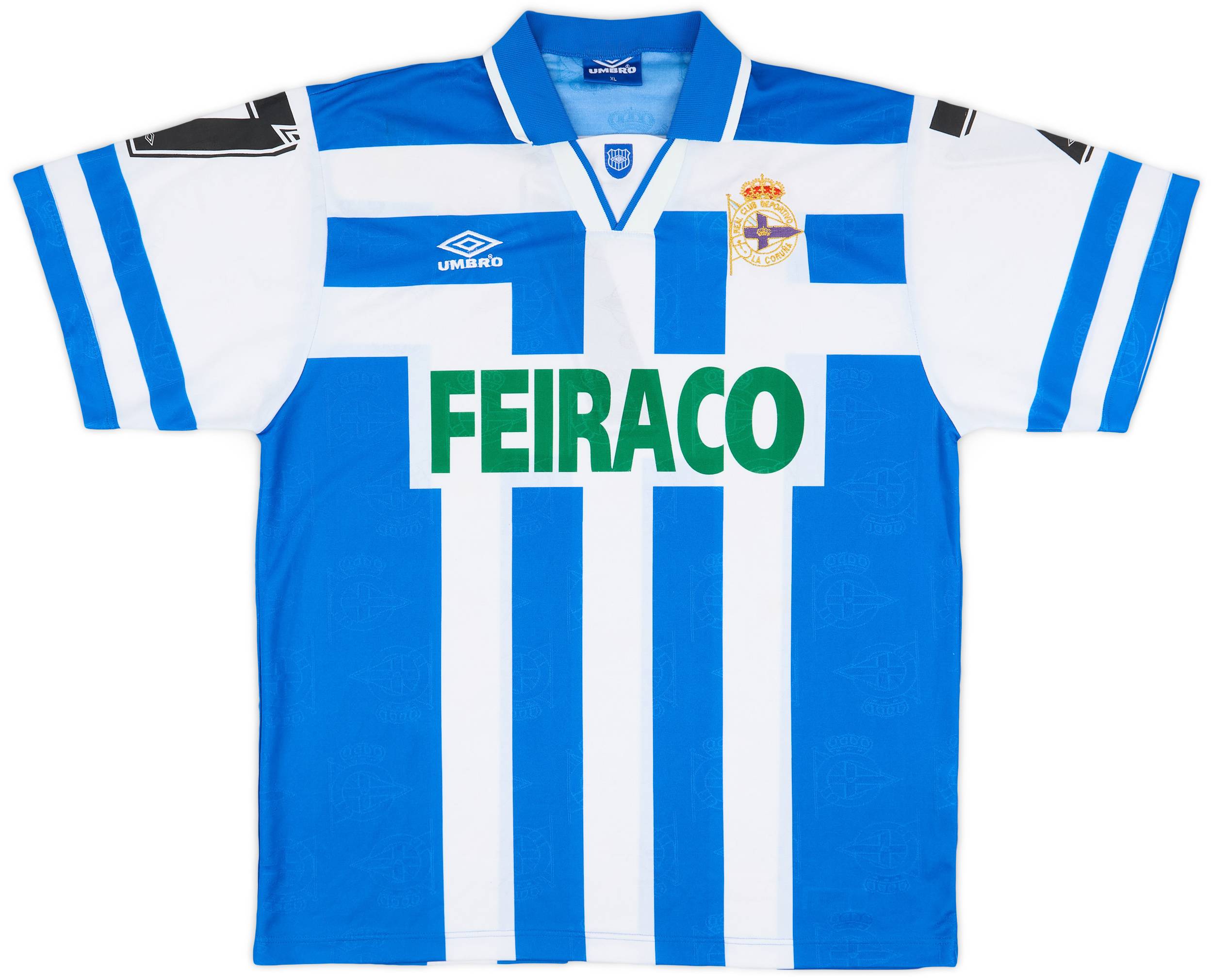 1994-95 Deportivo Match Issue Home Shirt #7