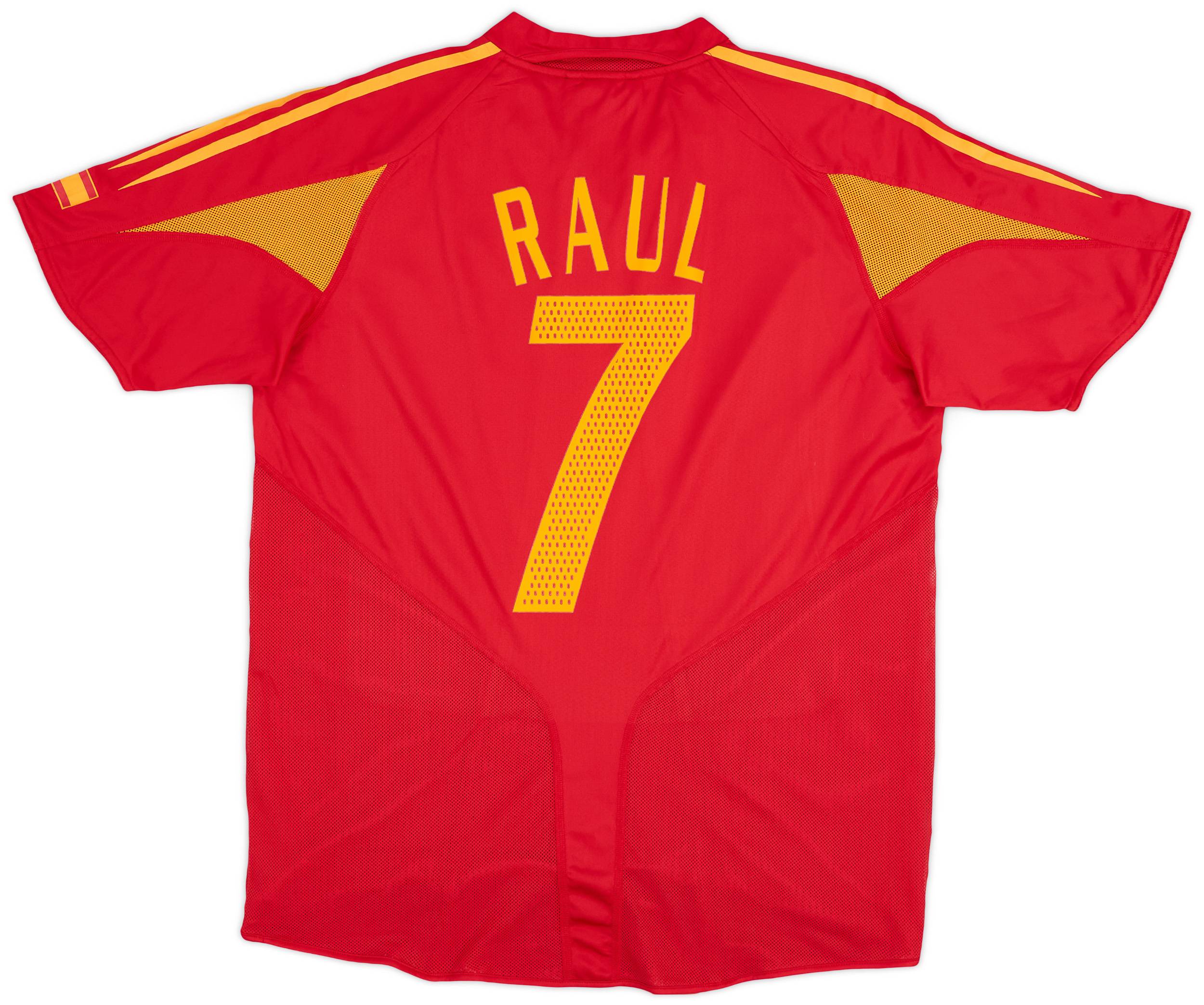 2004-06 Spain Player Issue Home Shirt Raul #7 - 8/10 - (L)