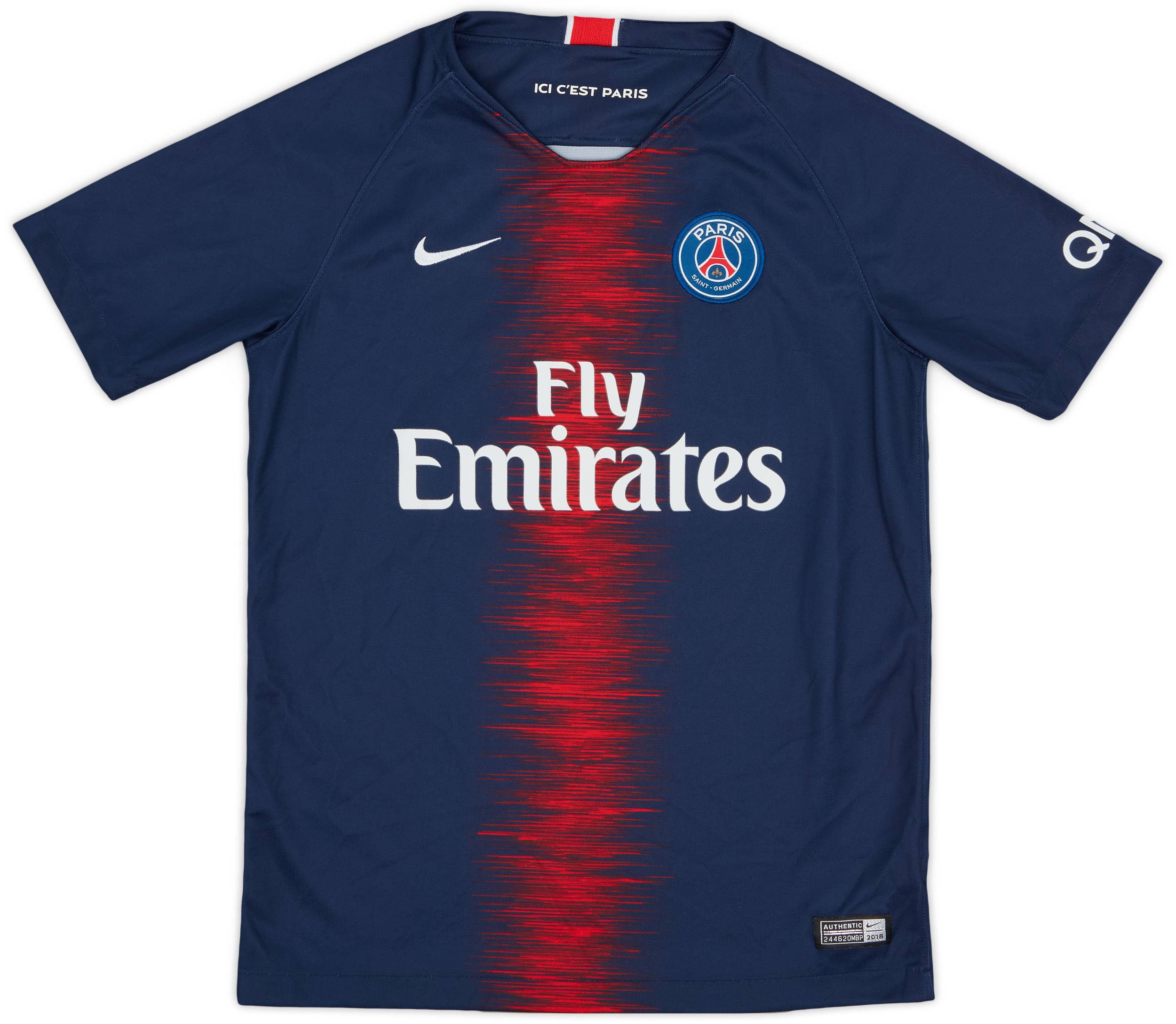 2018-19 Paris Saint-Germain Home Shirt - 10/10 - (L.Boys)